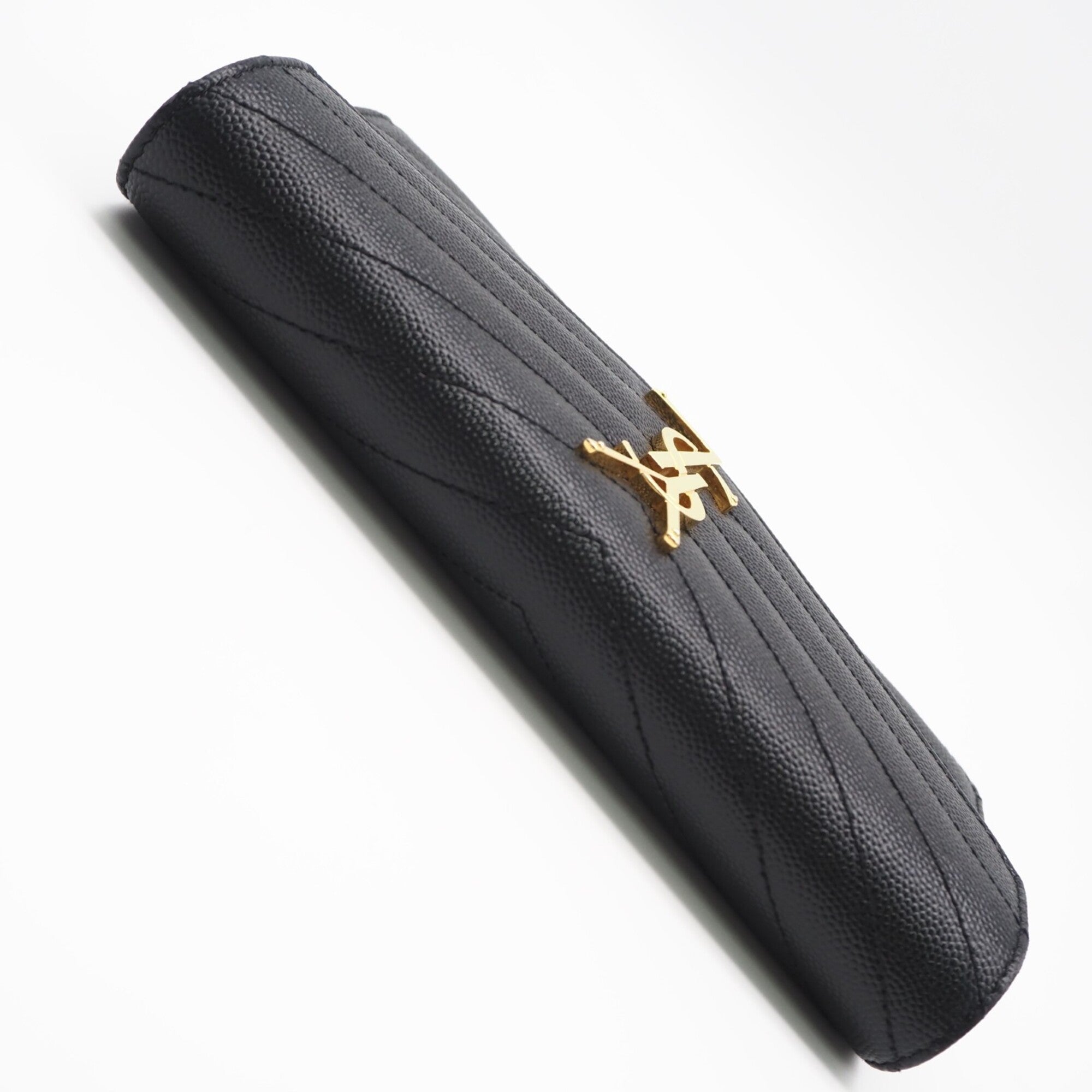 Saint Laurent Black Leather Long Wallet (Bi-Fold) (Pre-Owned)