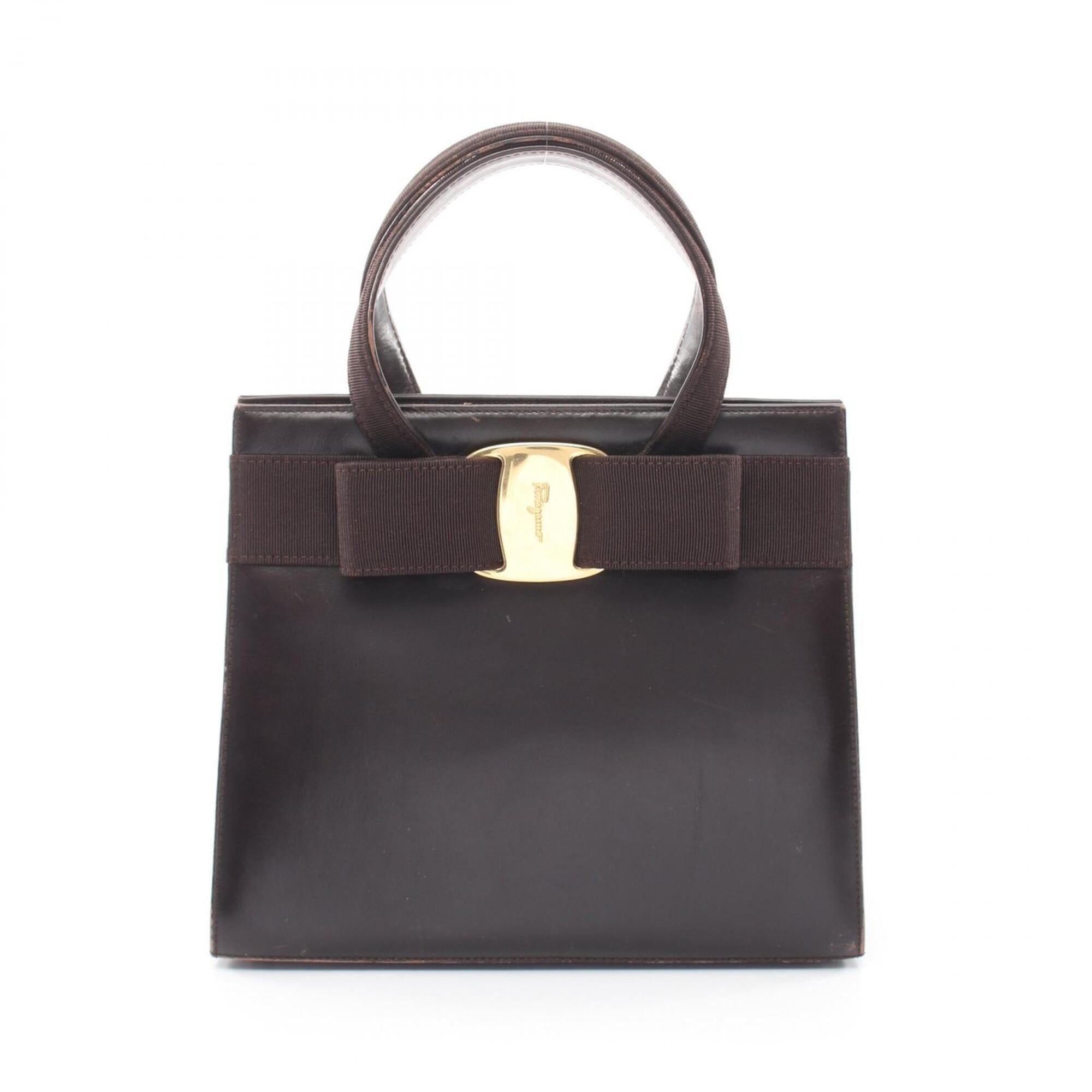Salvatore Ferragamo Brown Leather Handbag (Pre-Owned)