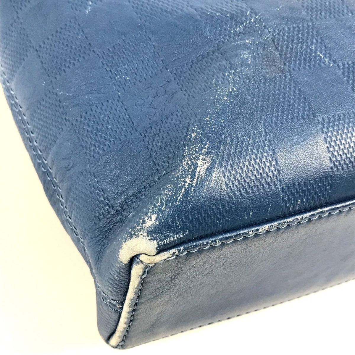 Louis Vuitton Blue Damier Infini Leather Briefcase Handbag (Pre-Owned)