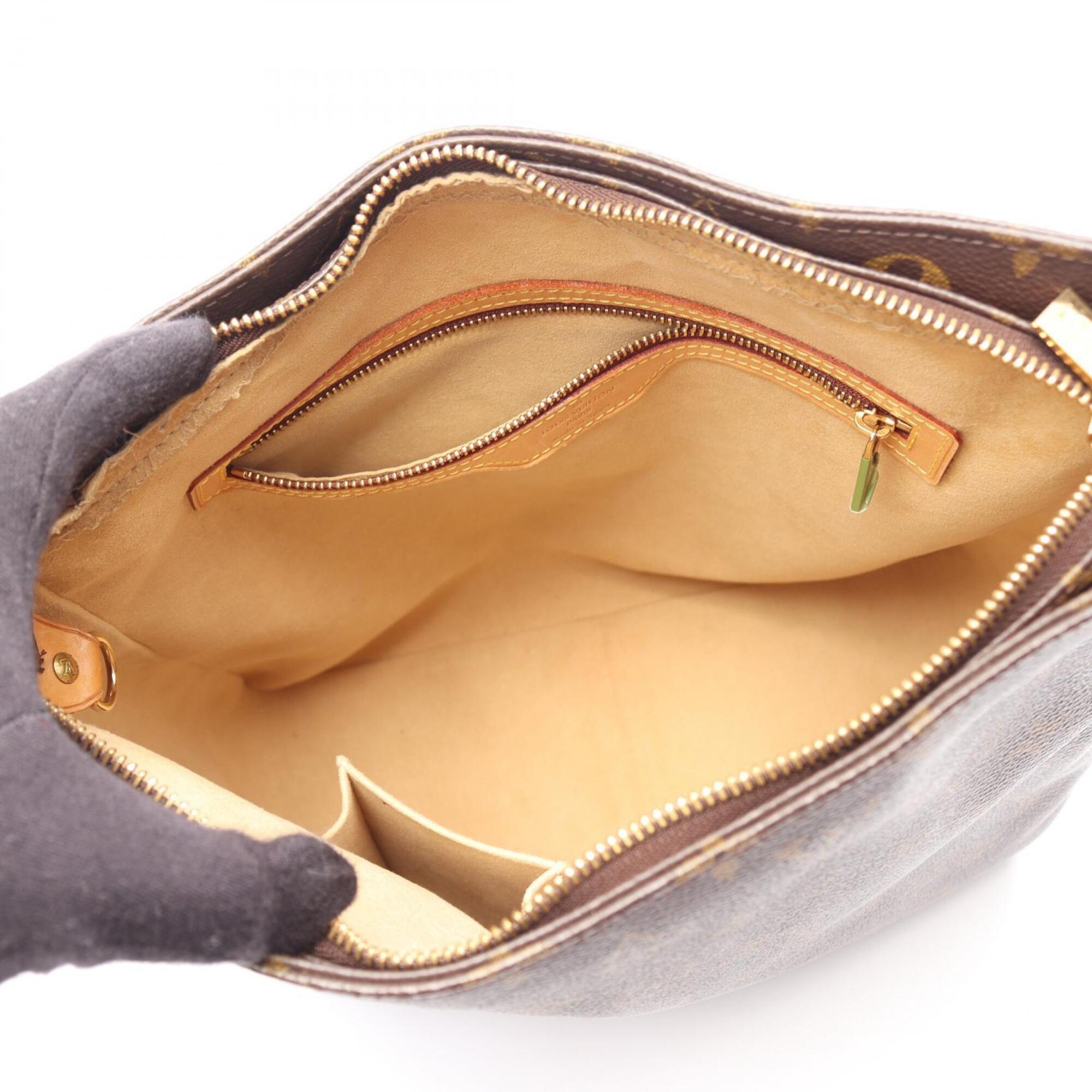 Louis Vuitton Brown Pvc Leather Handbag Shoulder Bag (Pre-Owned)