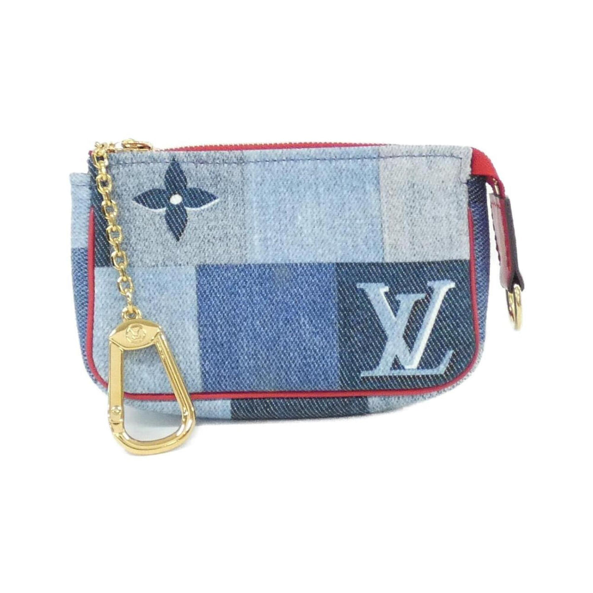 Louis Vuitton Blue Denim Coin Purse/Coin Case (Pre-Owned)