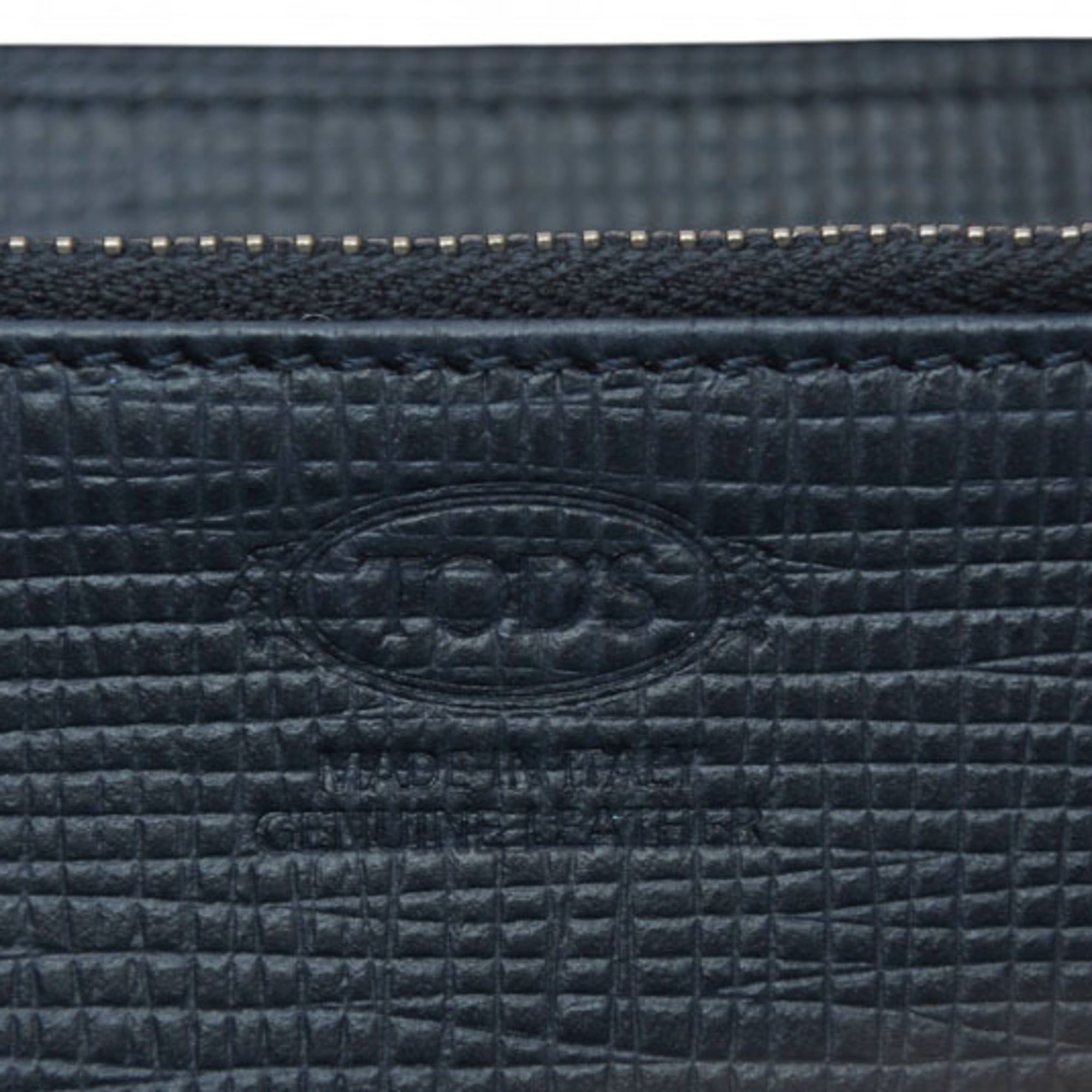 Tod's Navy Leather Long Wallet (Bi-Fold) (Pre-Owned)