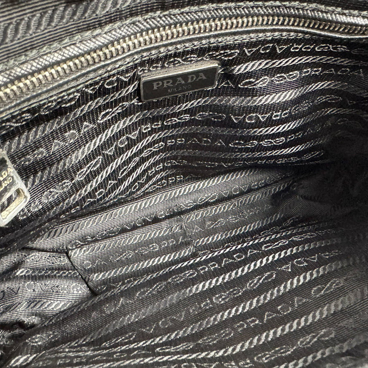 Prada Black Nylon Leather Handbag (Pre-Owned)