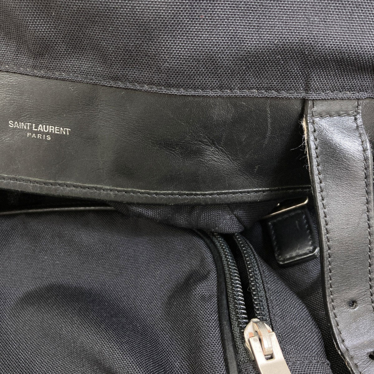 Saint Laurent Black Canvas Backpack (Pre-Owned)
