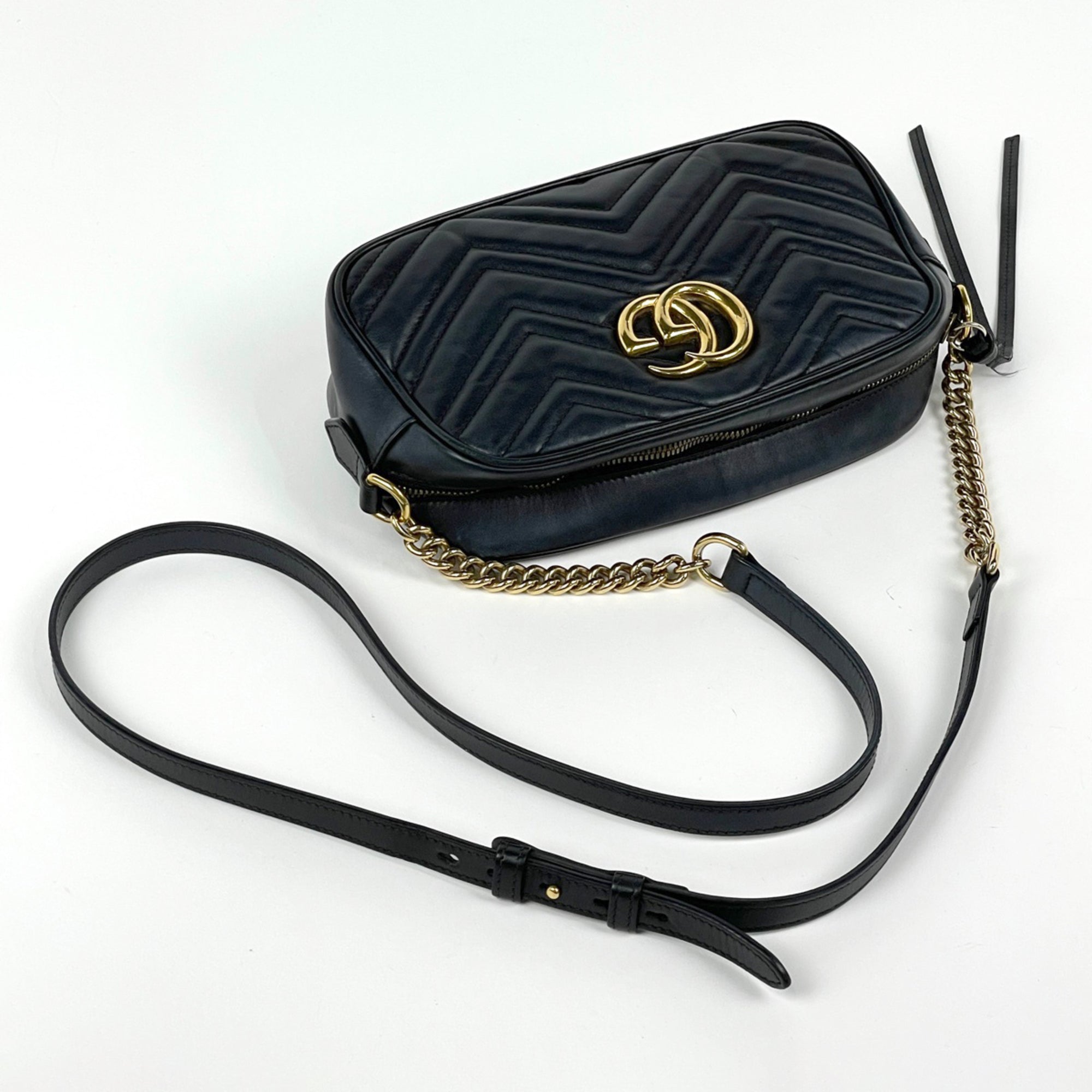 Gucci Black Leather Shoulder Bag (Pre-Owned)