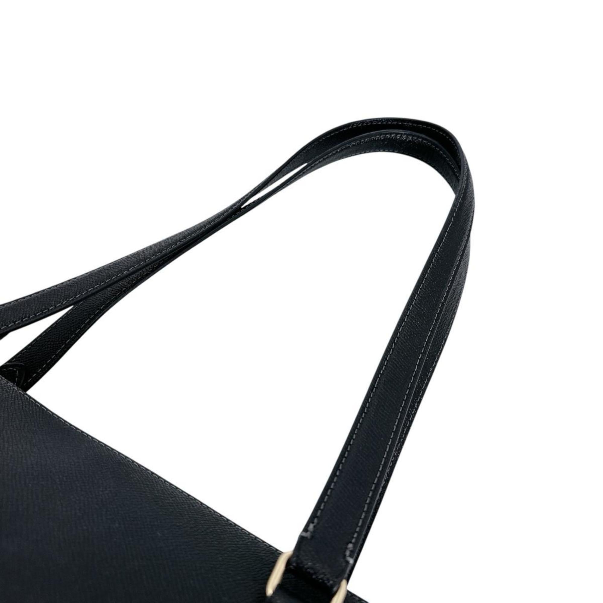 Coach Black Leather Tote Bag (Pre-Owned)