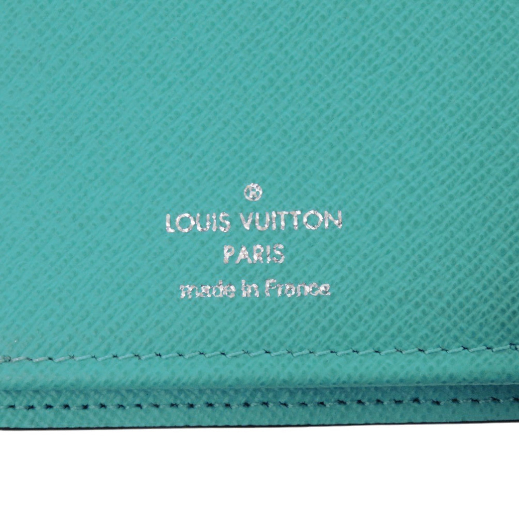 Louis Vuitton Black Gray Monogram Eclipse Turquoise Monogram Eclipse Long Wallet (Bi-Fold) (Pre-Owned)