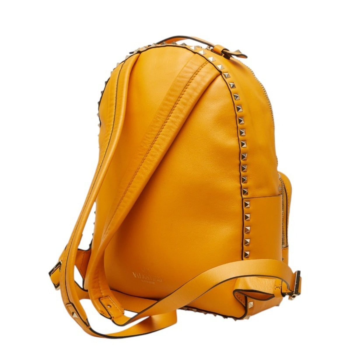 Valentino Yellow Gold Leather Backpack (Pre-Owned)