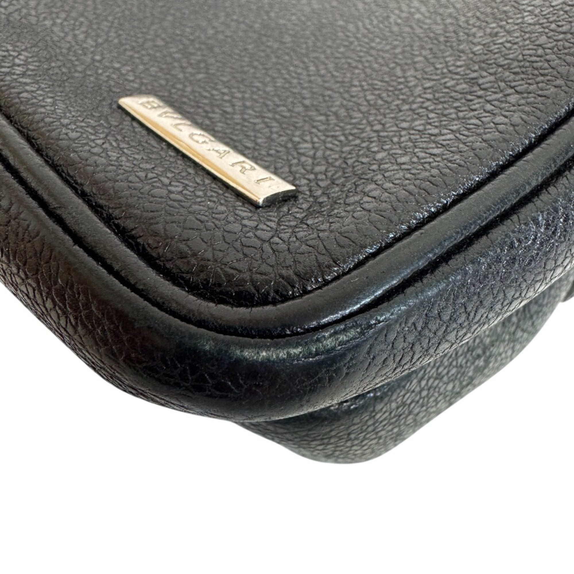 Bvlgari Black Leather Shoulder Bag (Pre-Owned)