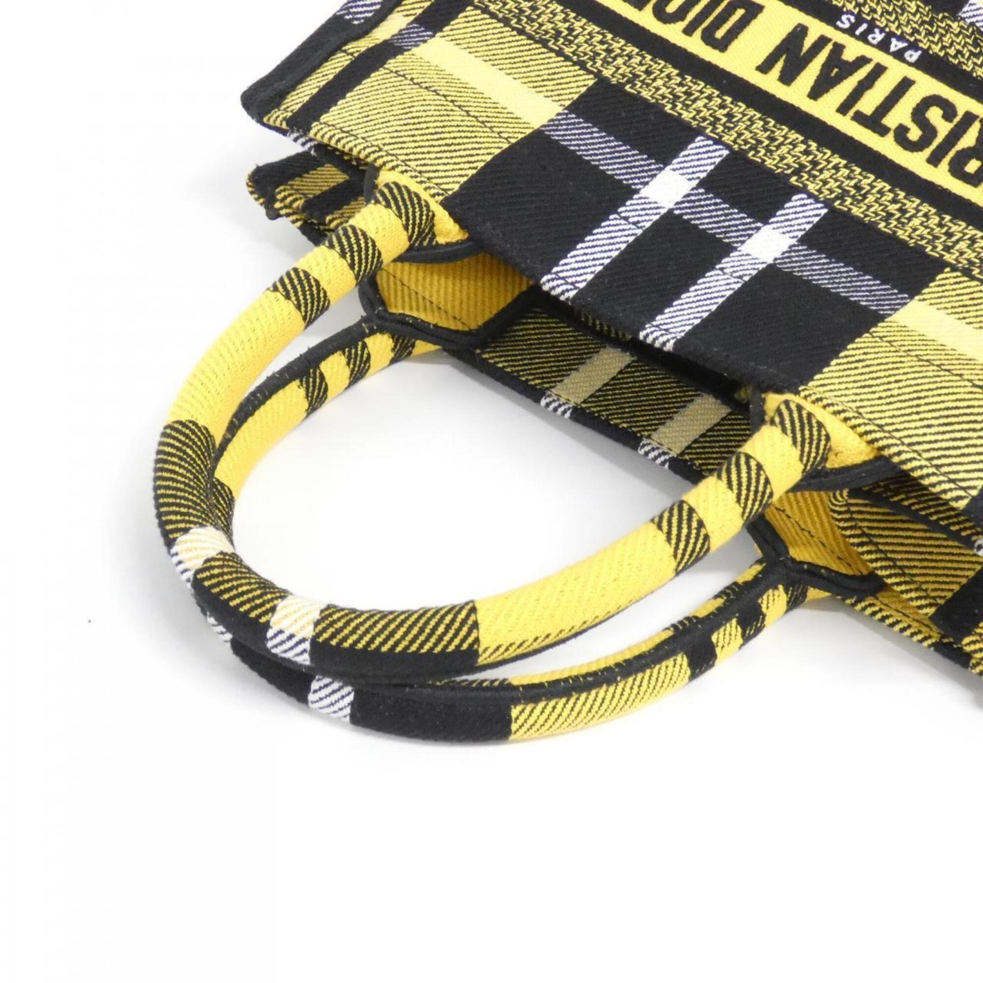 Christian Dior Black Yellow Canvas Handbag (Pre-Owned)