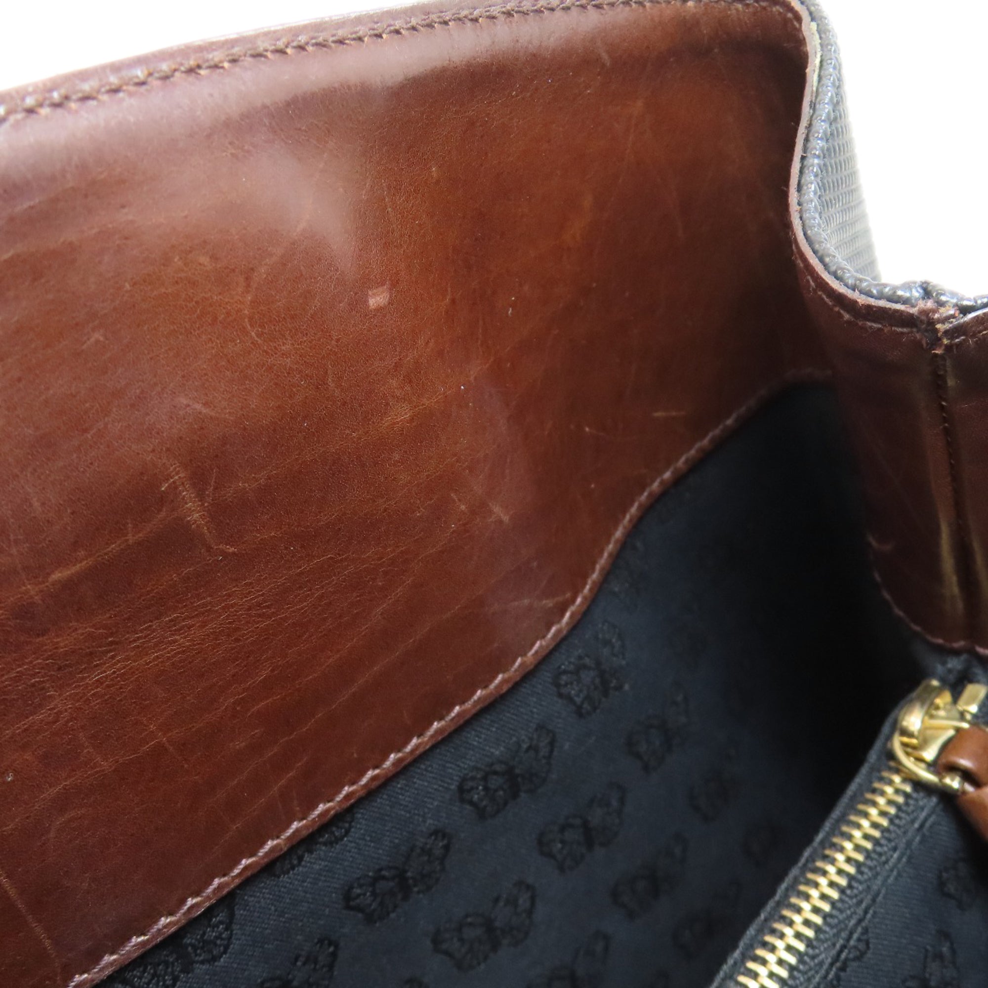 Bottega Veneta Black Brown Pvc Tote Bag (Pre-Owned)