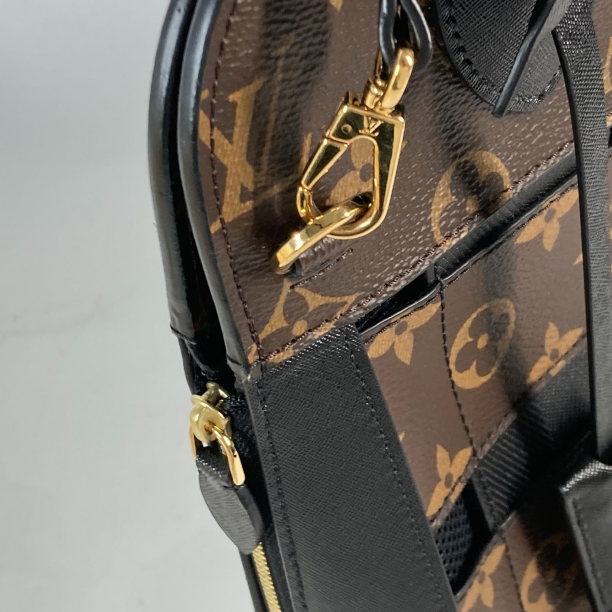 Louis Vuitton Black Brown Monogram Shoulder Bag Tote Bag (Pre-Owned)