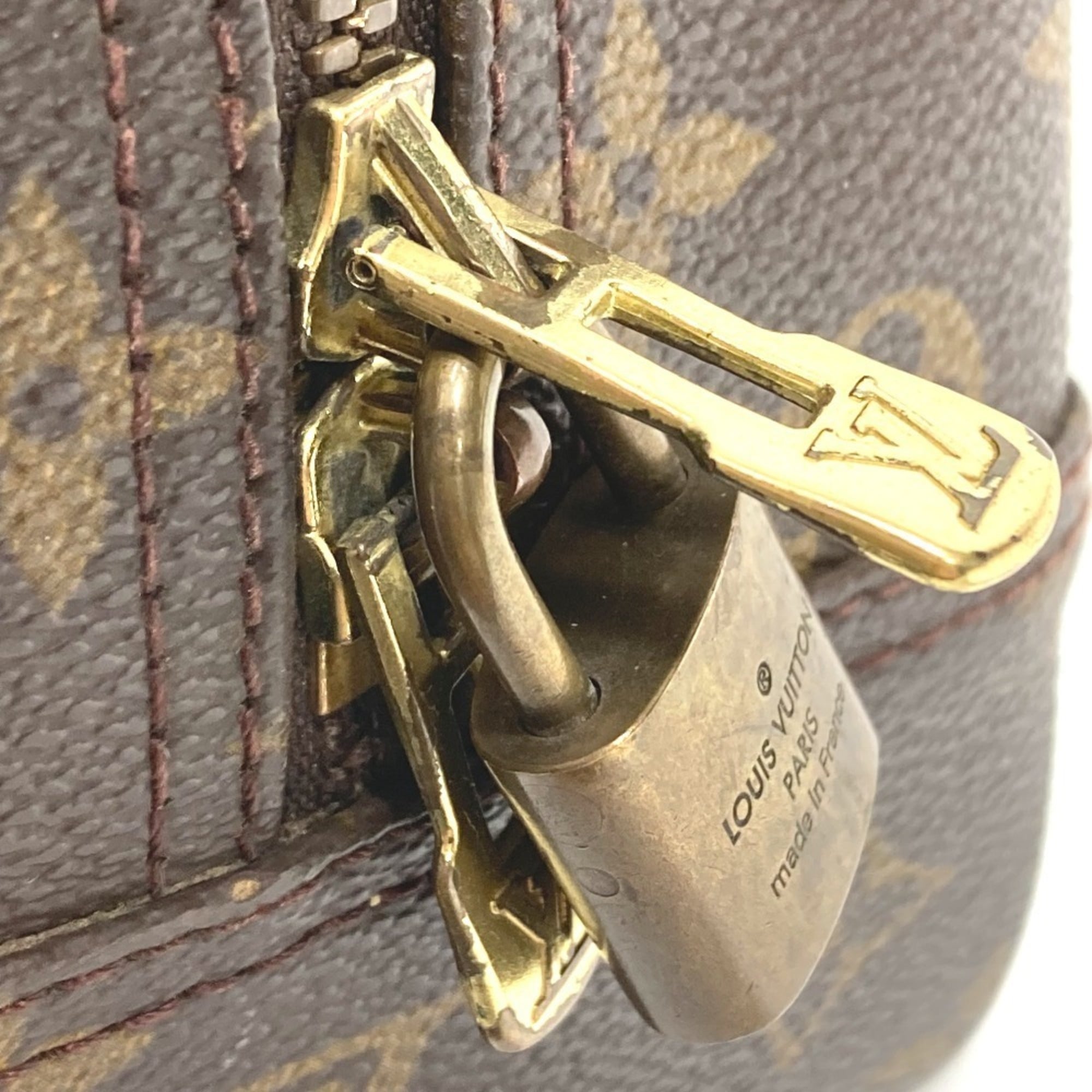 Louis Vuitton Brown Monogram Boston Bag Handbag Tote Bag (Pre-Owned)