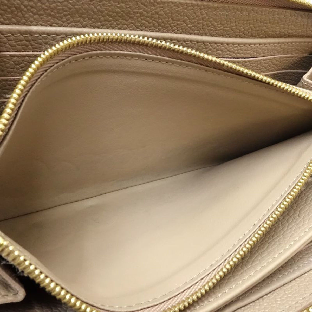 Louis Vuitton Cream Tourterelle Leather Long Wallet (Bi-Fold) (Pre-Owned)