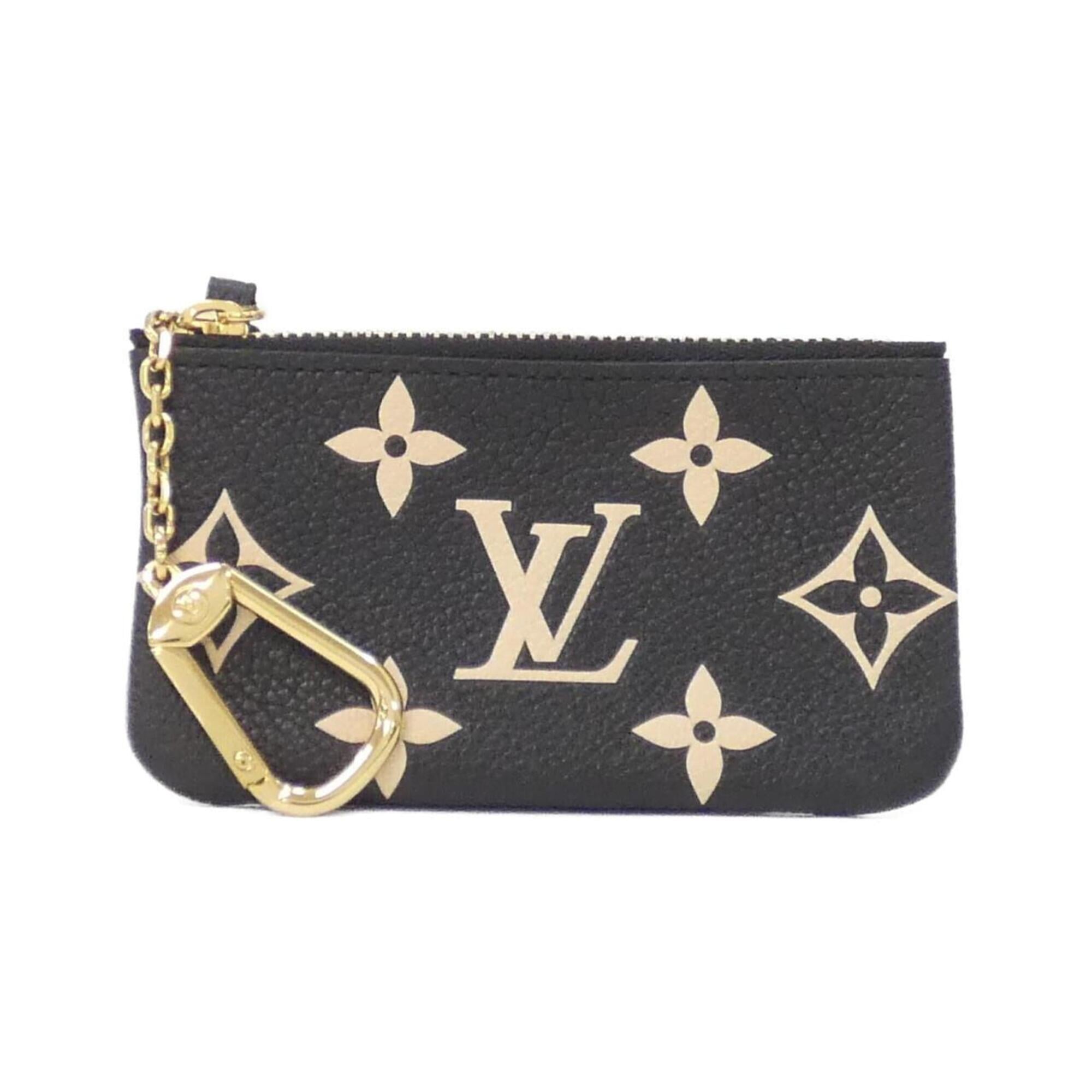 Louis Vuitton Beige Bicolor Black Leather Coin Purse/Coin Case (Pre-Owned)