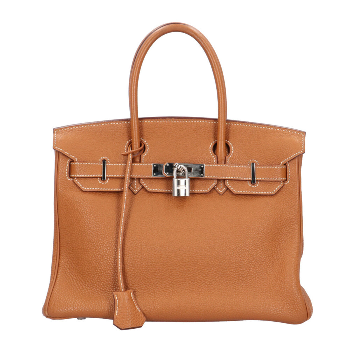 Hermes Brown Gold Togo Leather Handbag (Pre-Owned)