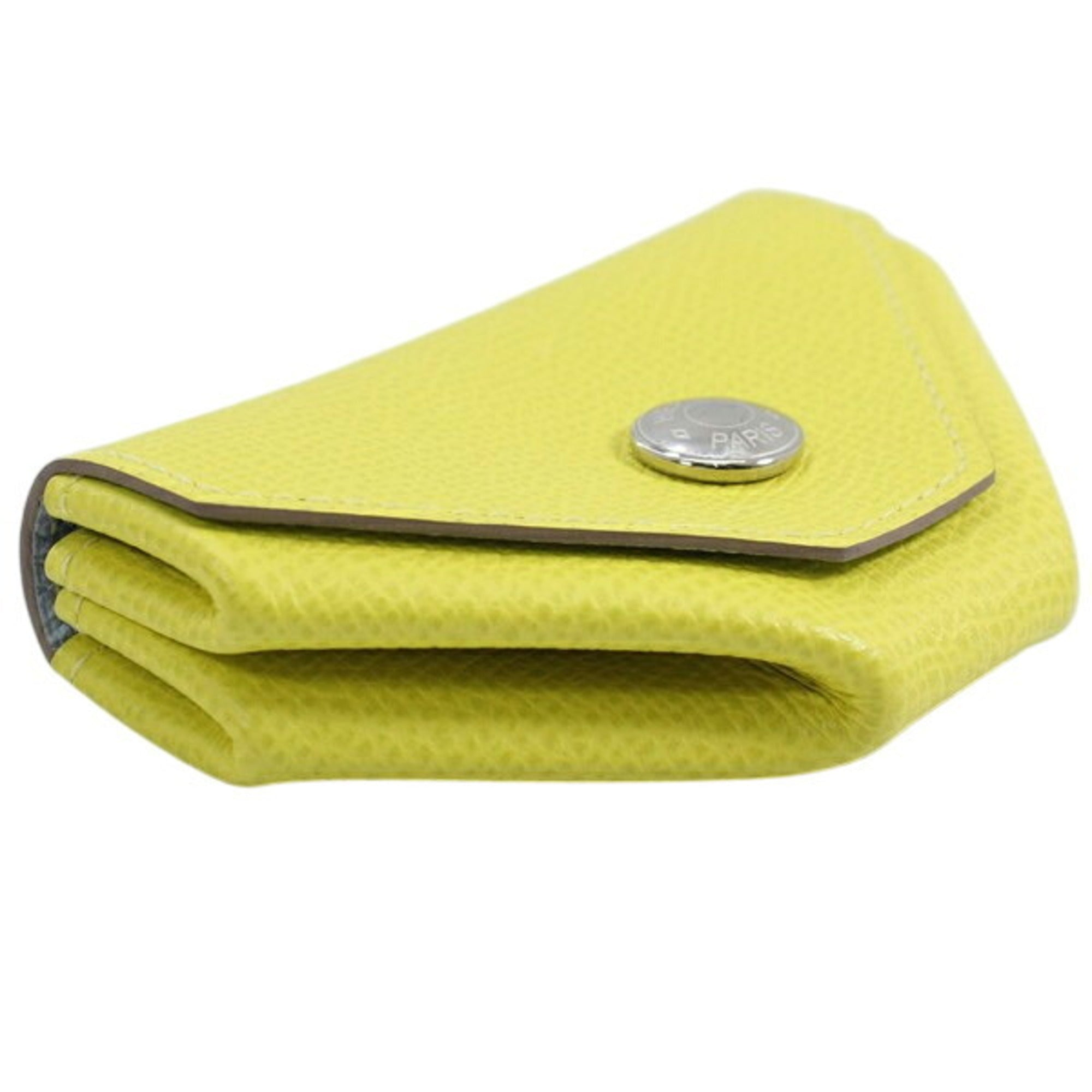 Hermes Lime Epsom Leather Coin Purse/Coin Case (Pre-Owned)
