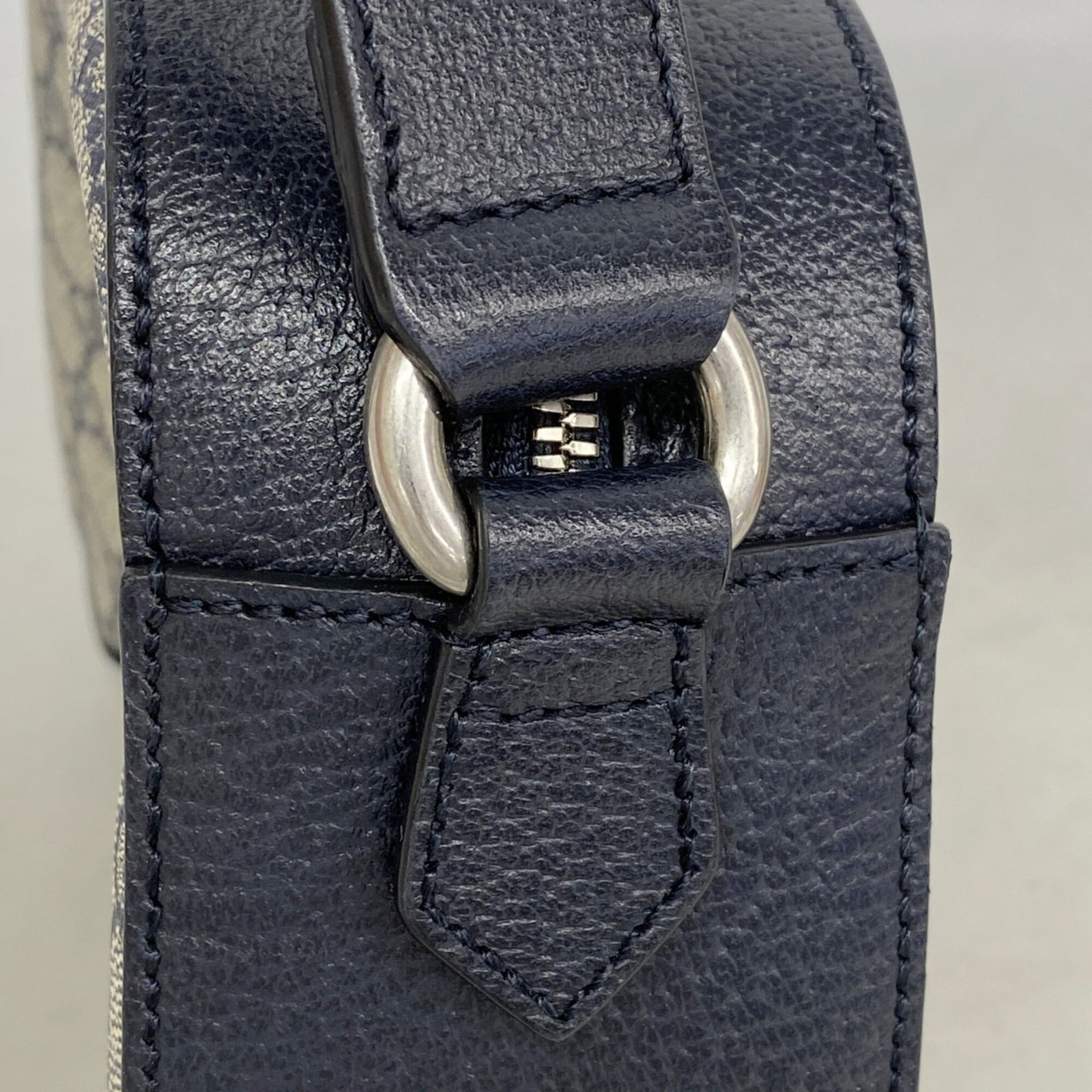 Gucci Navy Pvc Leather Shoulder Bag (Pre-Owned)