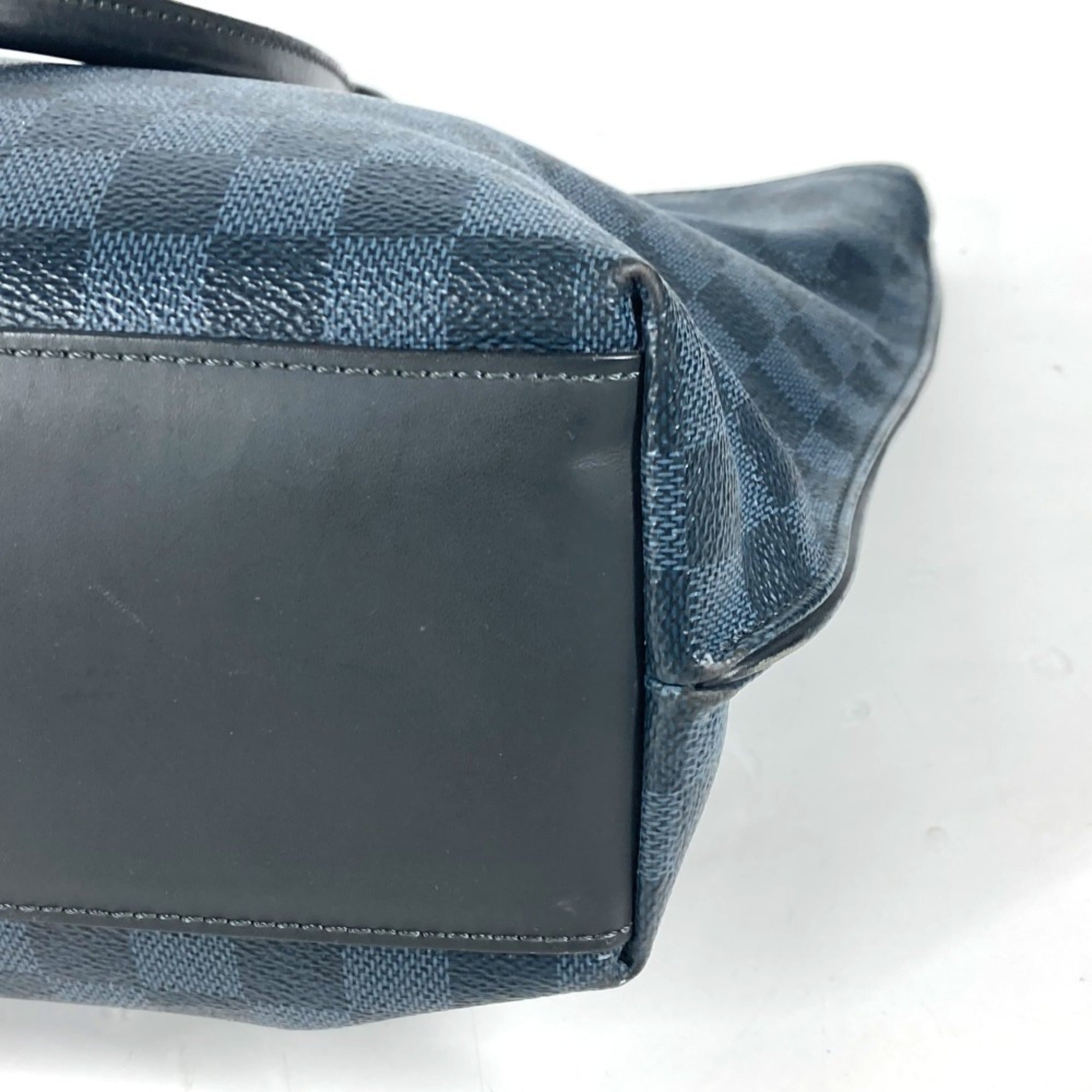 Louis Vuitton Navy Damier Canvas Shoulder Bag Tote Bag (Pre-Owned)