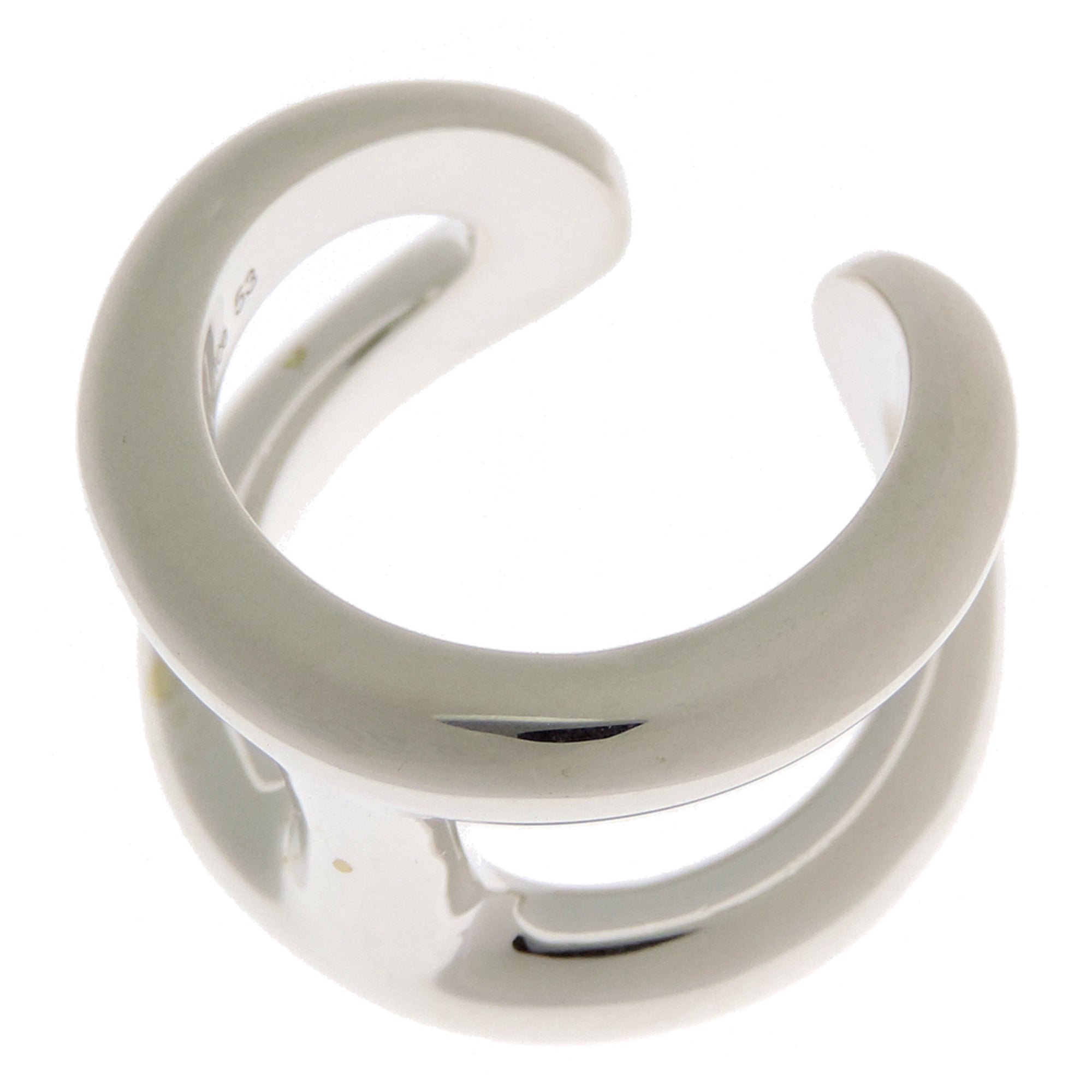 Hermes Silver 925 Band Ring (Pre-Owned)
