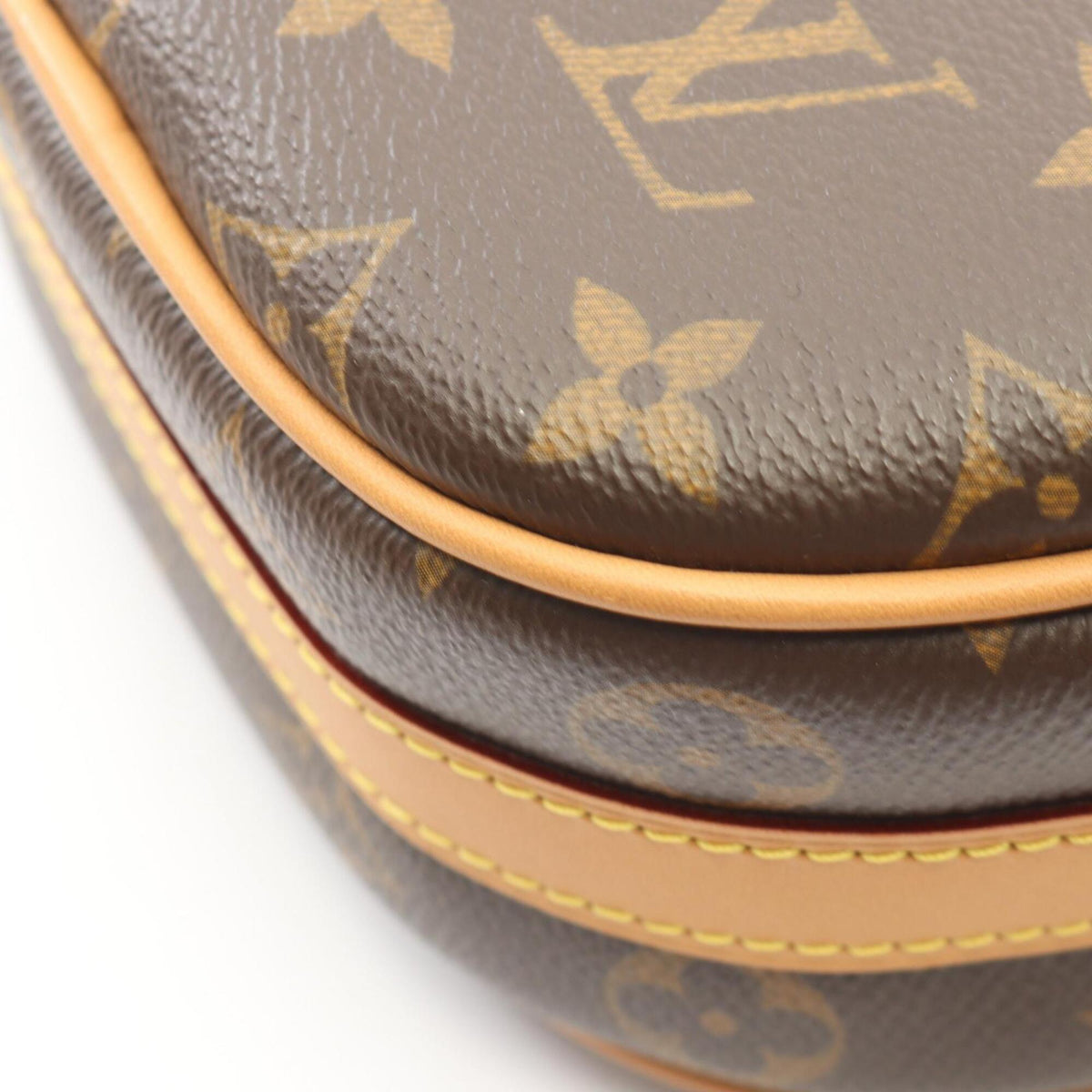 Louis Vuitton Brown Coated Canvas Leather Handbag Shoulder Bag (Pre-Owned)