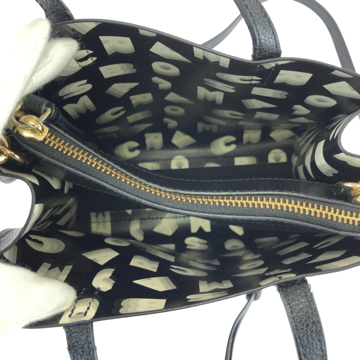 Marc Jacobs Black Leather Shoulder Bag Tote Bag (Pre-Owned)