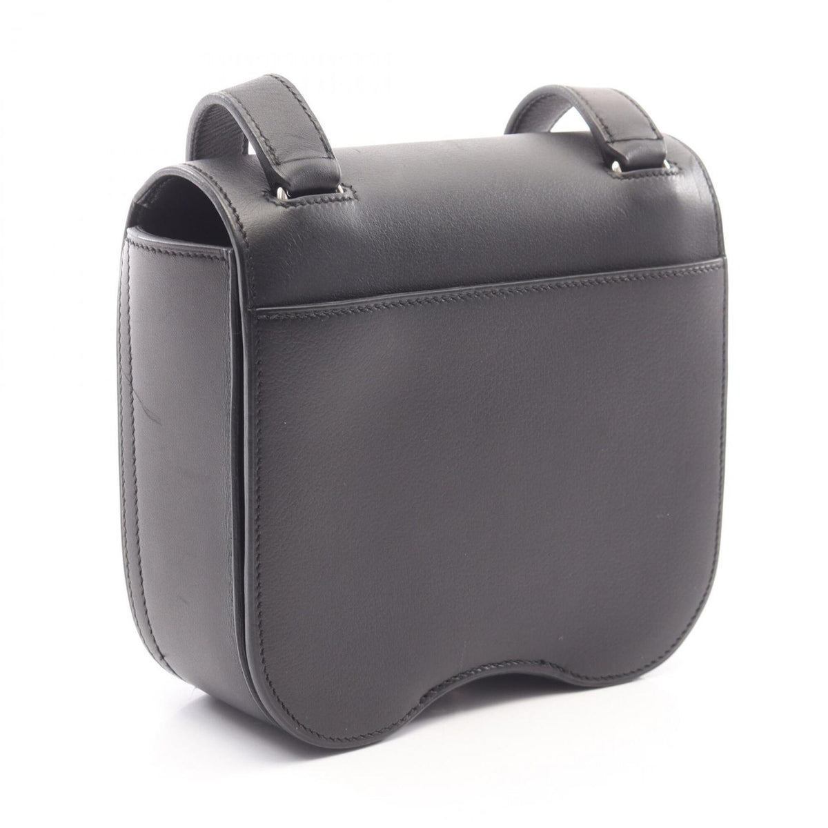 Hermes Black Evergrain Leather Handbag Shoulder Bag (Pre-Owned)