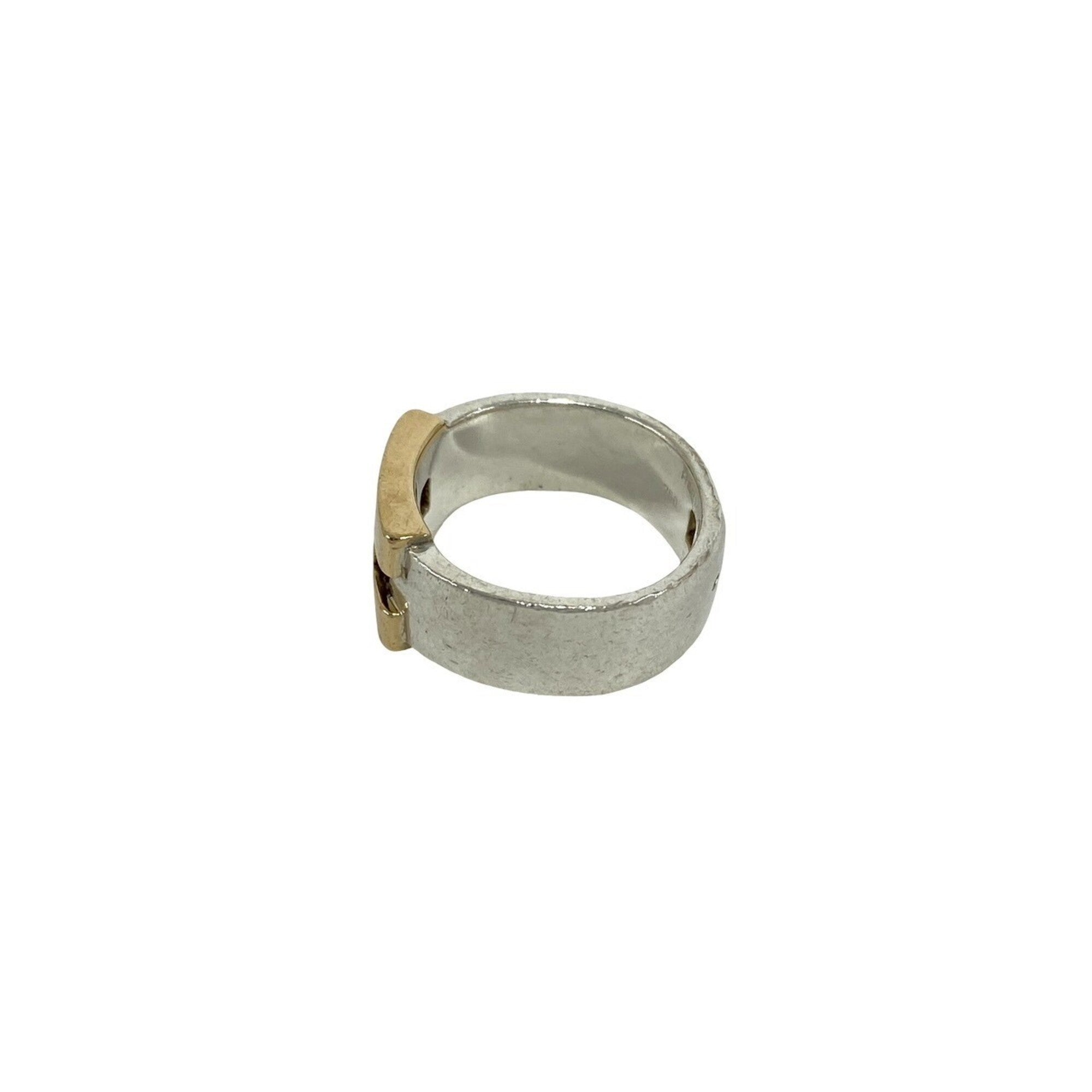 Hermes Gold Silver Yellow Gold (18K) Silver 925 Band Ring (Pre-Owned)