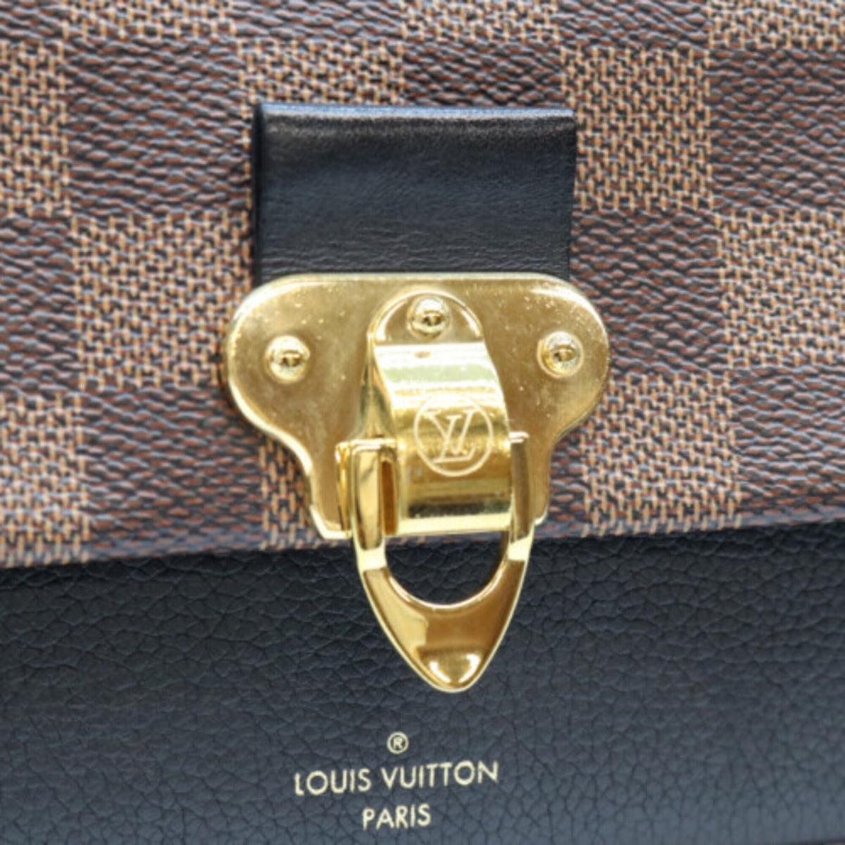 Louis Vuitton Black Brown Damier Canvas Shoulder Bag (Pre-Owned)