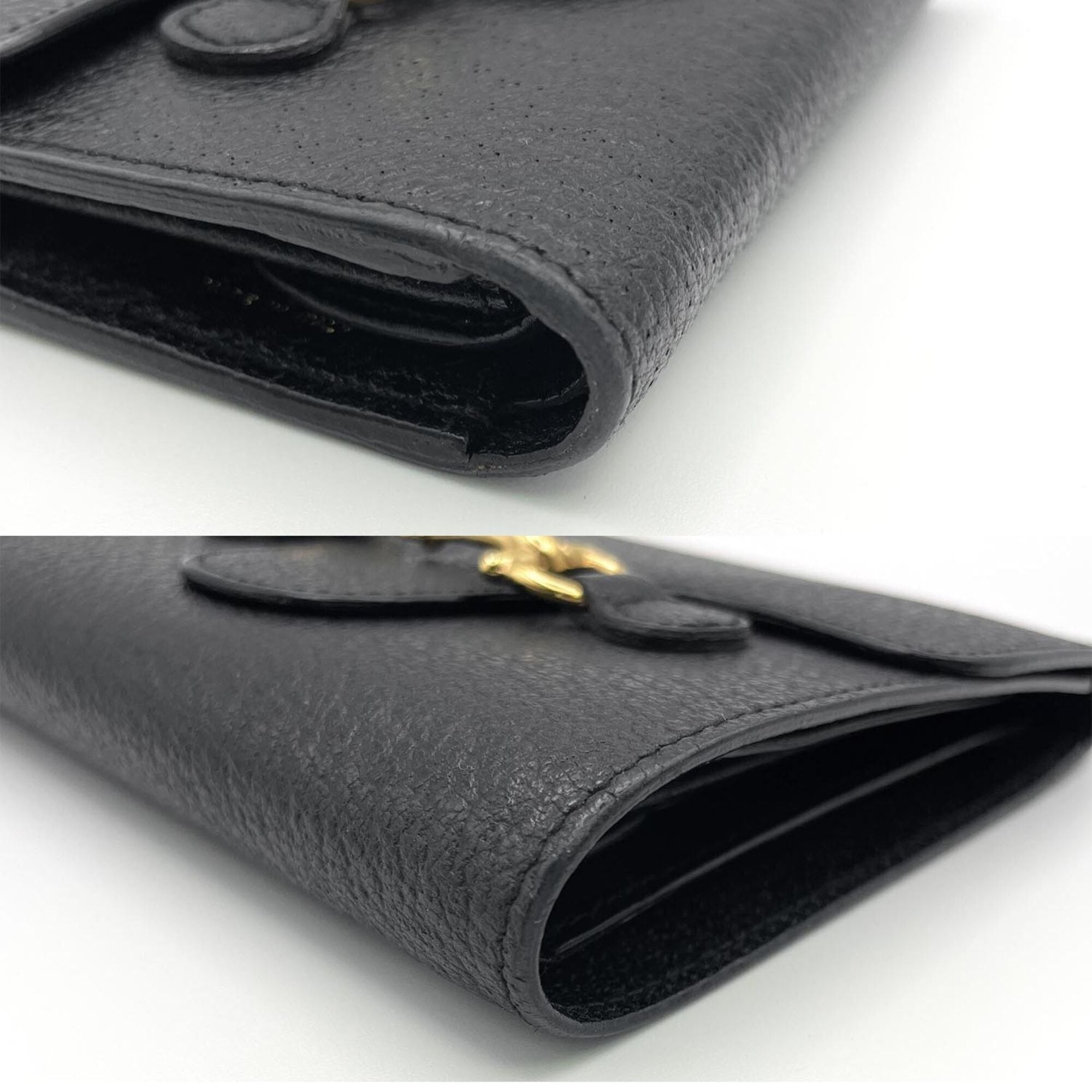 Gucci Black Leather Wallet (Tri-Fold) (Pre-Owned)