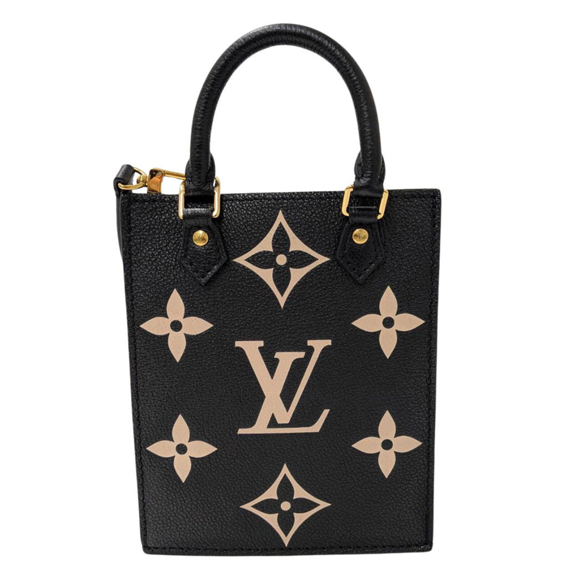 Louis Vuitton Beige Black Monogram Empreinte Handbag Shoulder Bag (Pre-Owned)