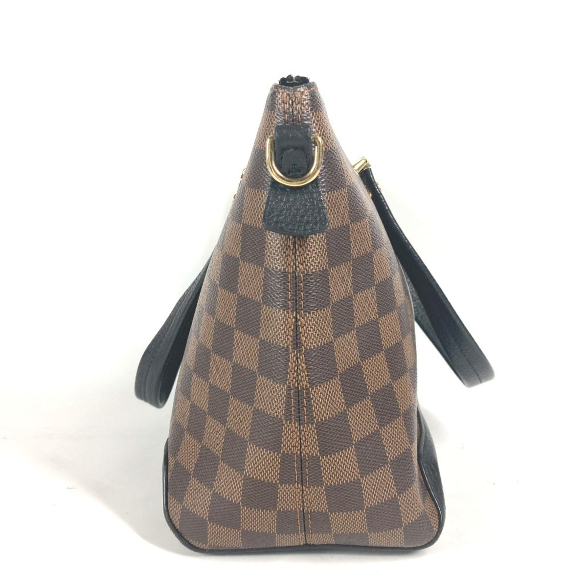 Louis Vuitton Black Brown Damier Canvas Noir Damier Canvas Leather Shoulder Bag Tote Bag (Pre-Owned)
