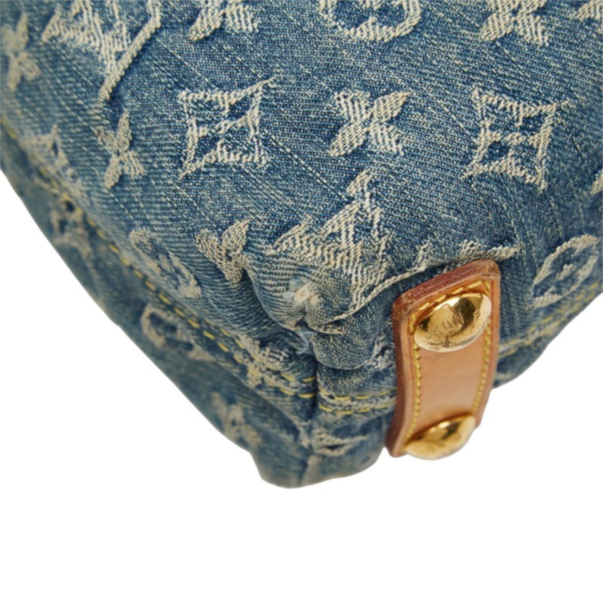 Louis Vuitton Monogram Denim Leather Shoulder Bag (Pre-Owned)
