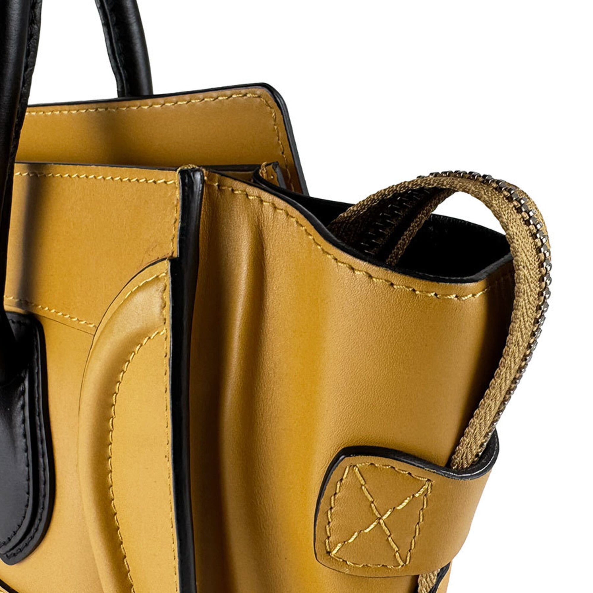 Celine Black Yellow Leather Handbag (Pre-Owned)