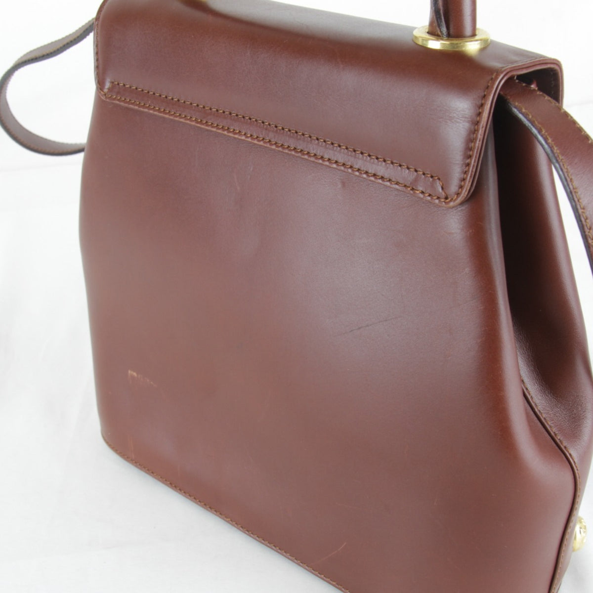 Salvatore Ferragamo Brown Leather Shoulder Bag (Pre-Owned)