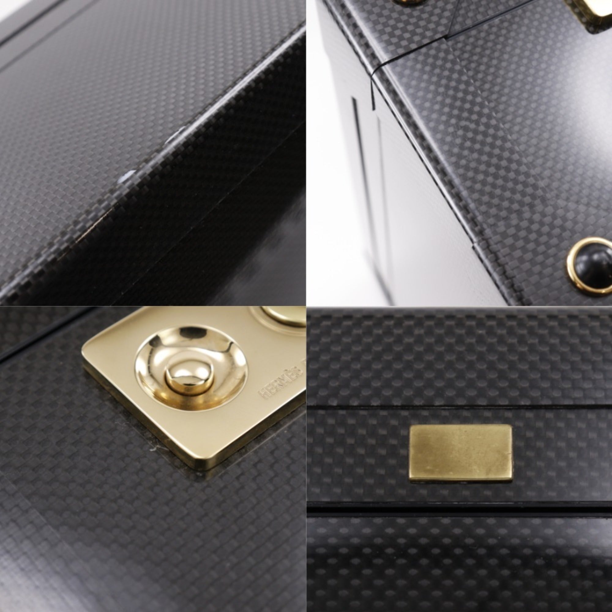 Hermes Black Leather Attaché Case (Pre-Owned)