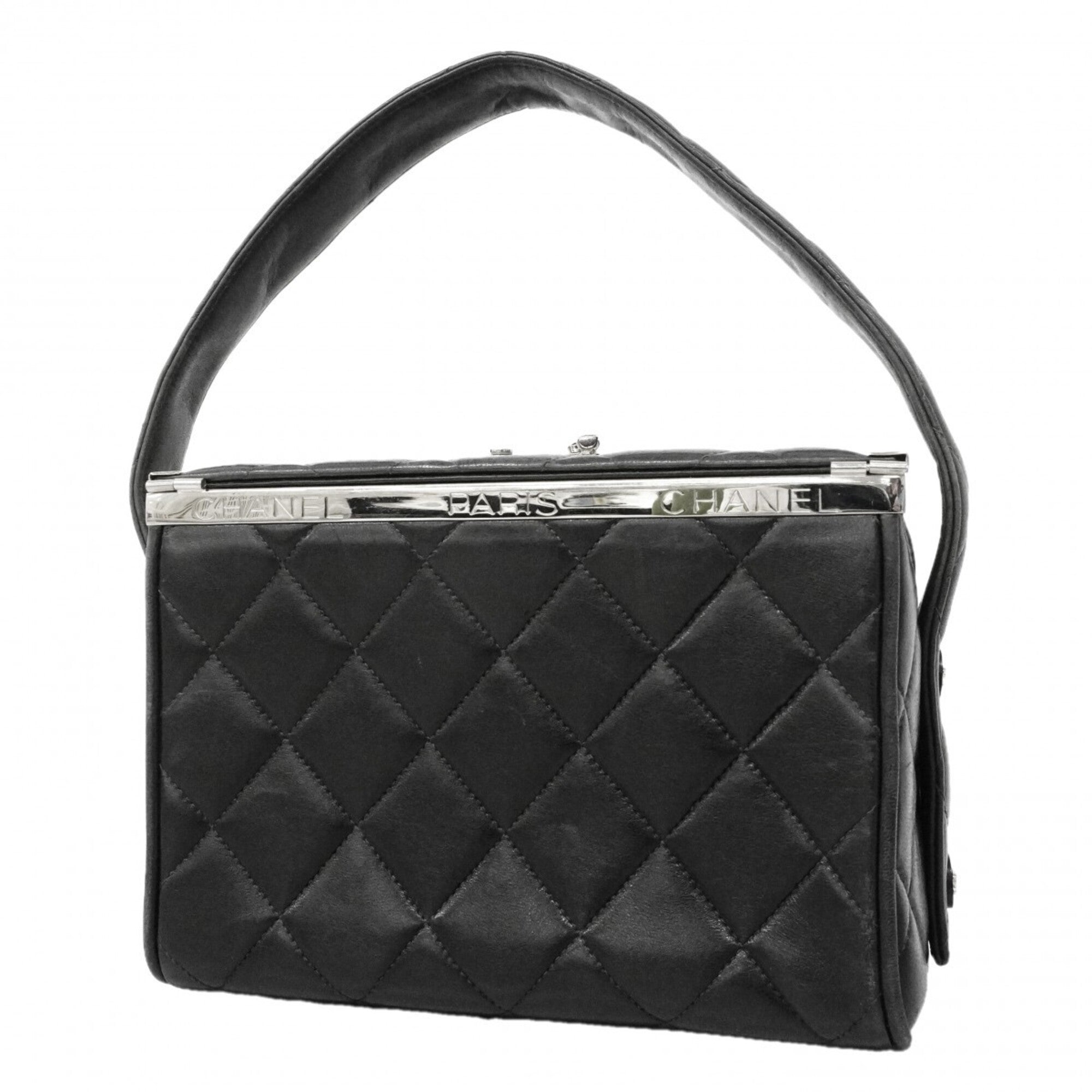 Chanel Black Leather Handbag (Pre-Owned)