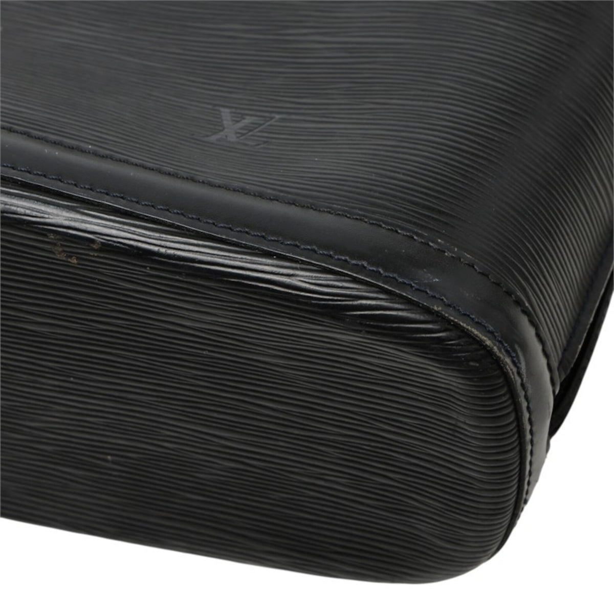 Louis Vuitton Black Noir Leather Shoulder Bag Tote Bag (Pre-Owned)