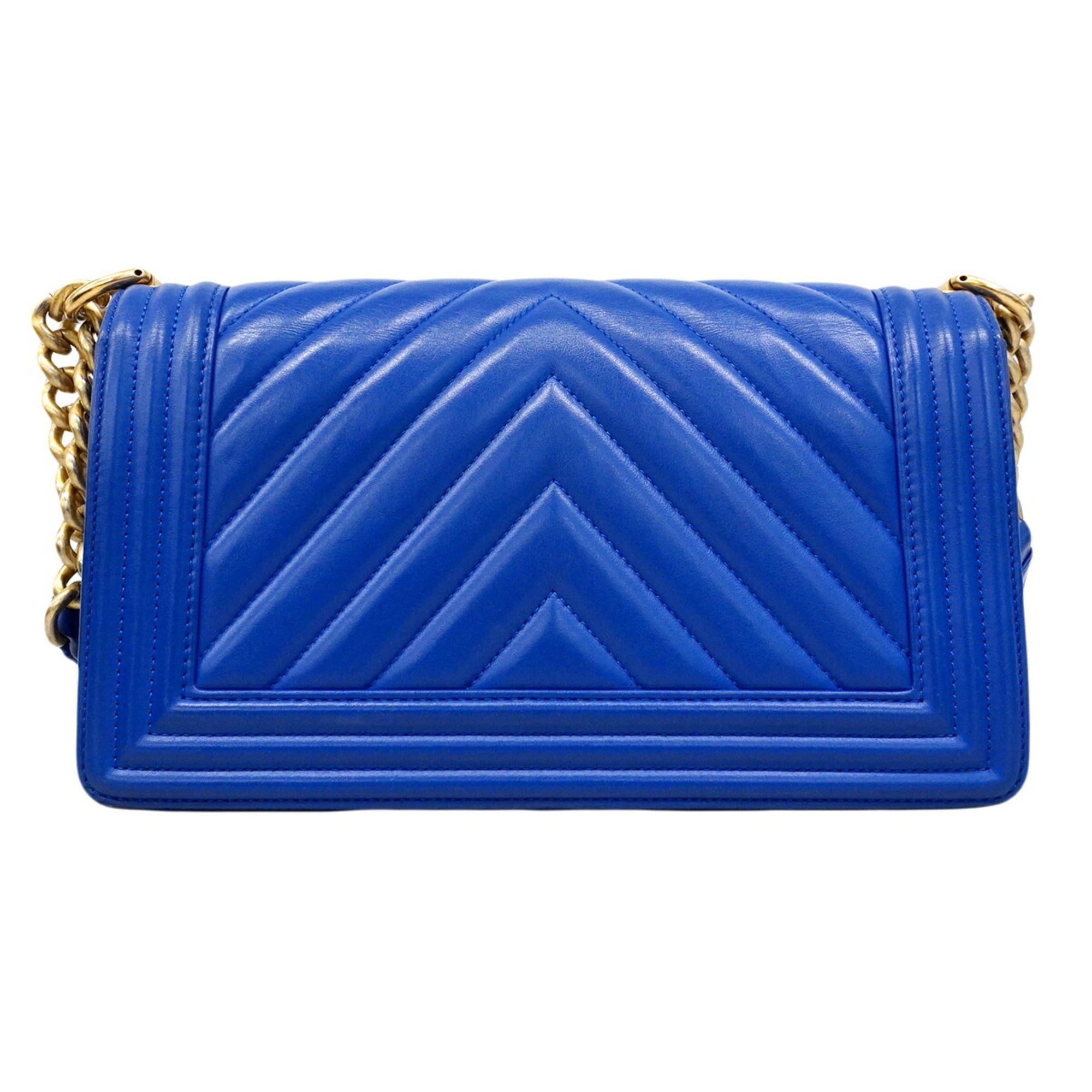 Chanel Blue Leather Shoulder Bag (Pre-Owned)