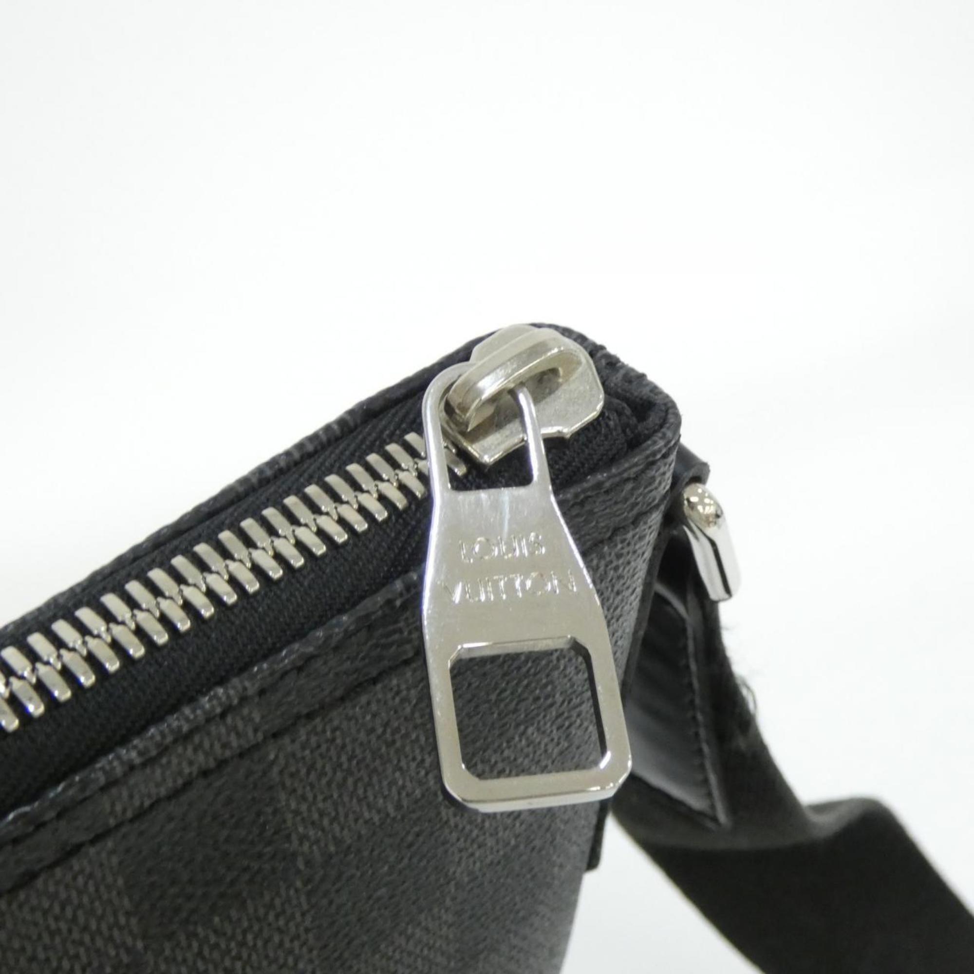 Louis Vuitton Dark Gray Graphite Coated Canvas Shoulder Bag (Pre-Owned)