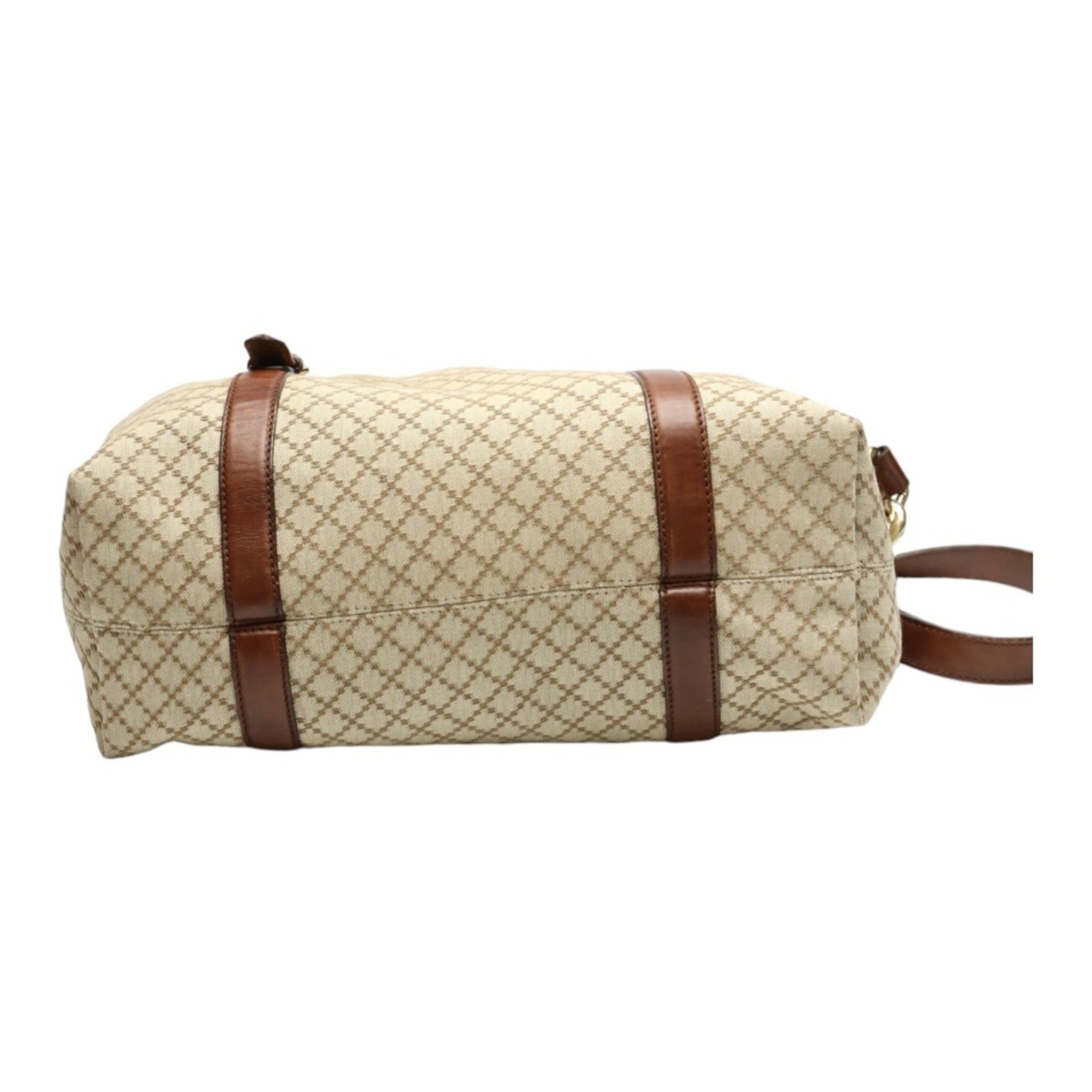 Gucci Brown Canvas Shoulder Bag Tote Bag (Pre-Owned)