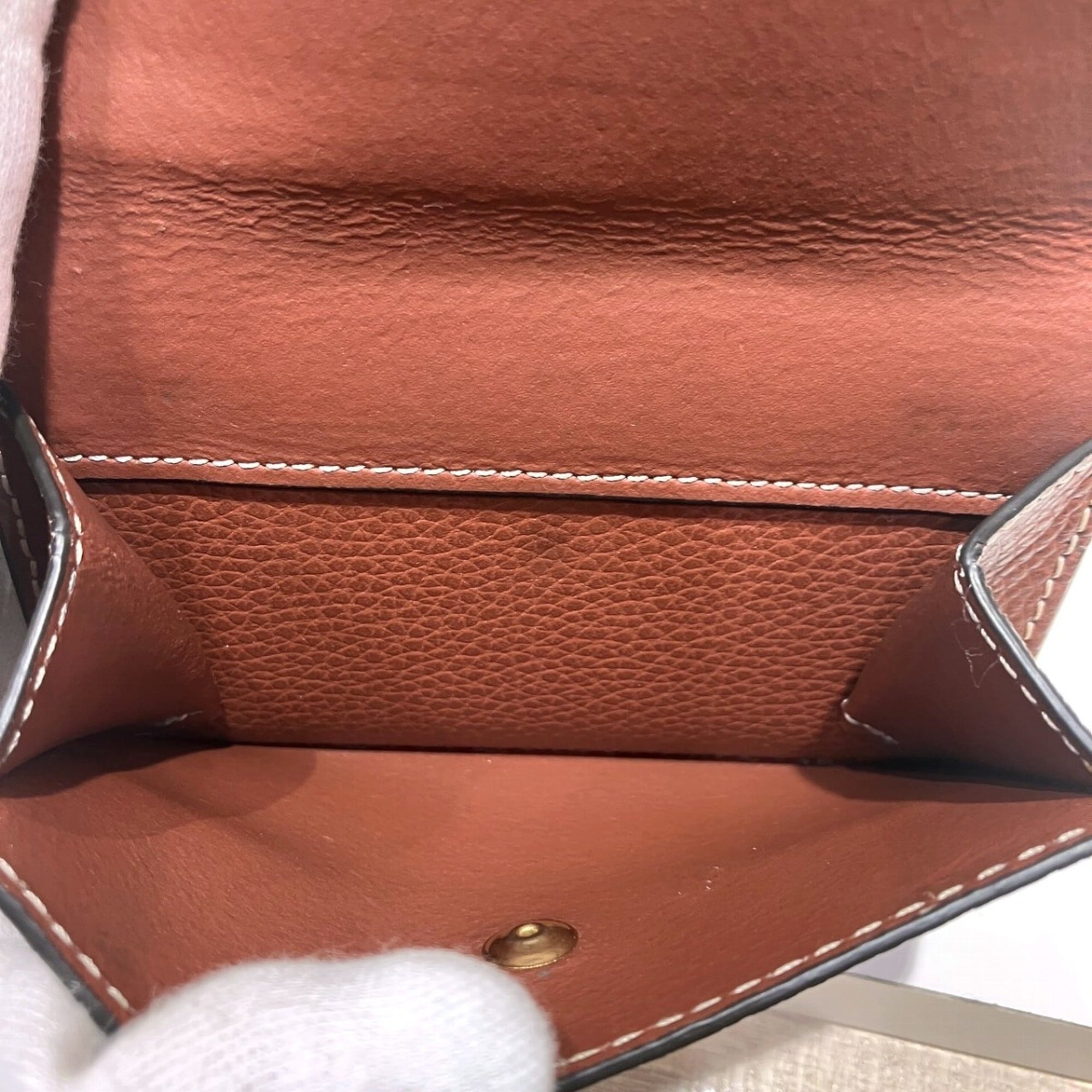 Chloé Brown Leather Wallet (Tri-Fold) (Pre-Owned)