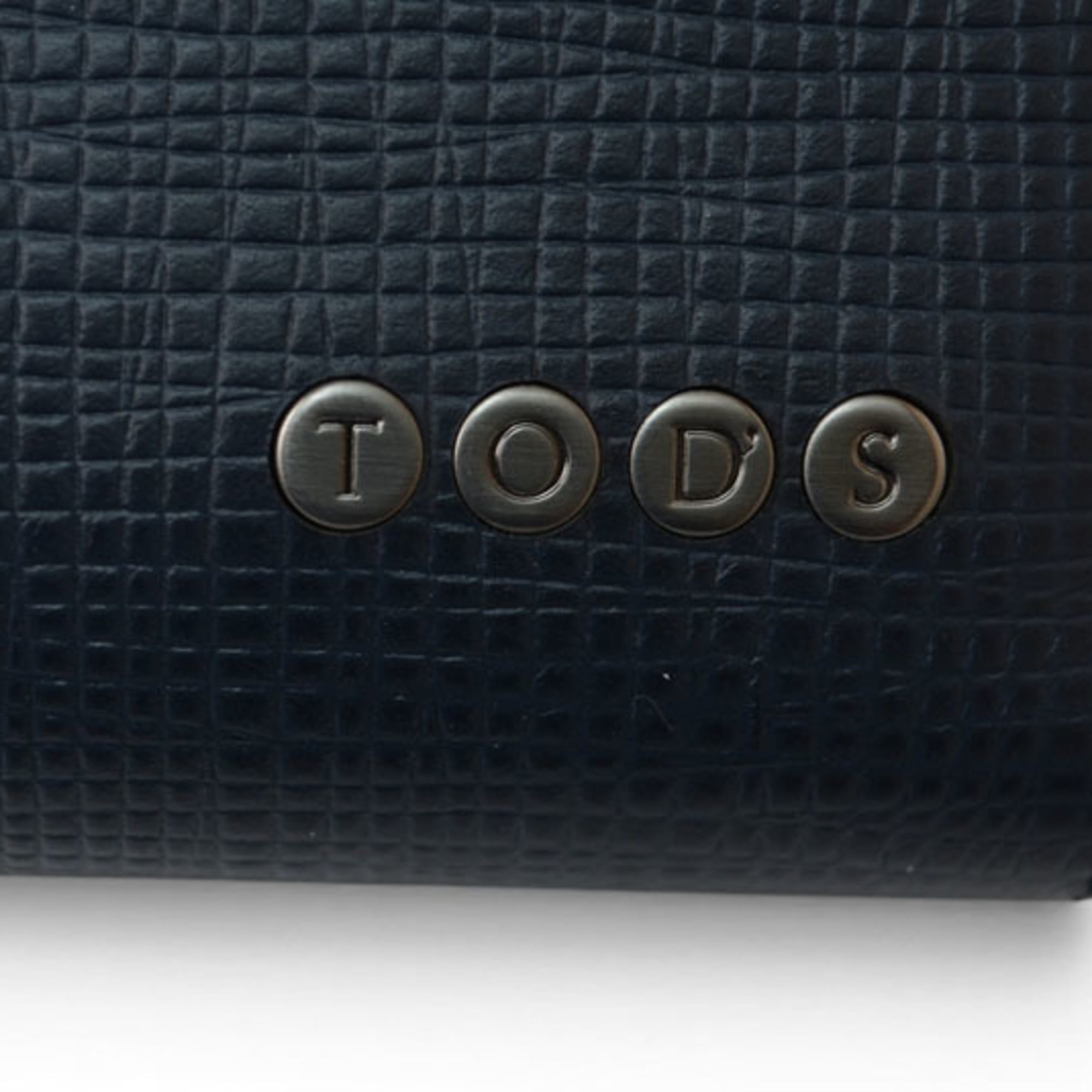 Tod's Navy Leather Long Wallet (Bi-Fold) (Pre-Owned)