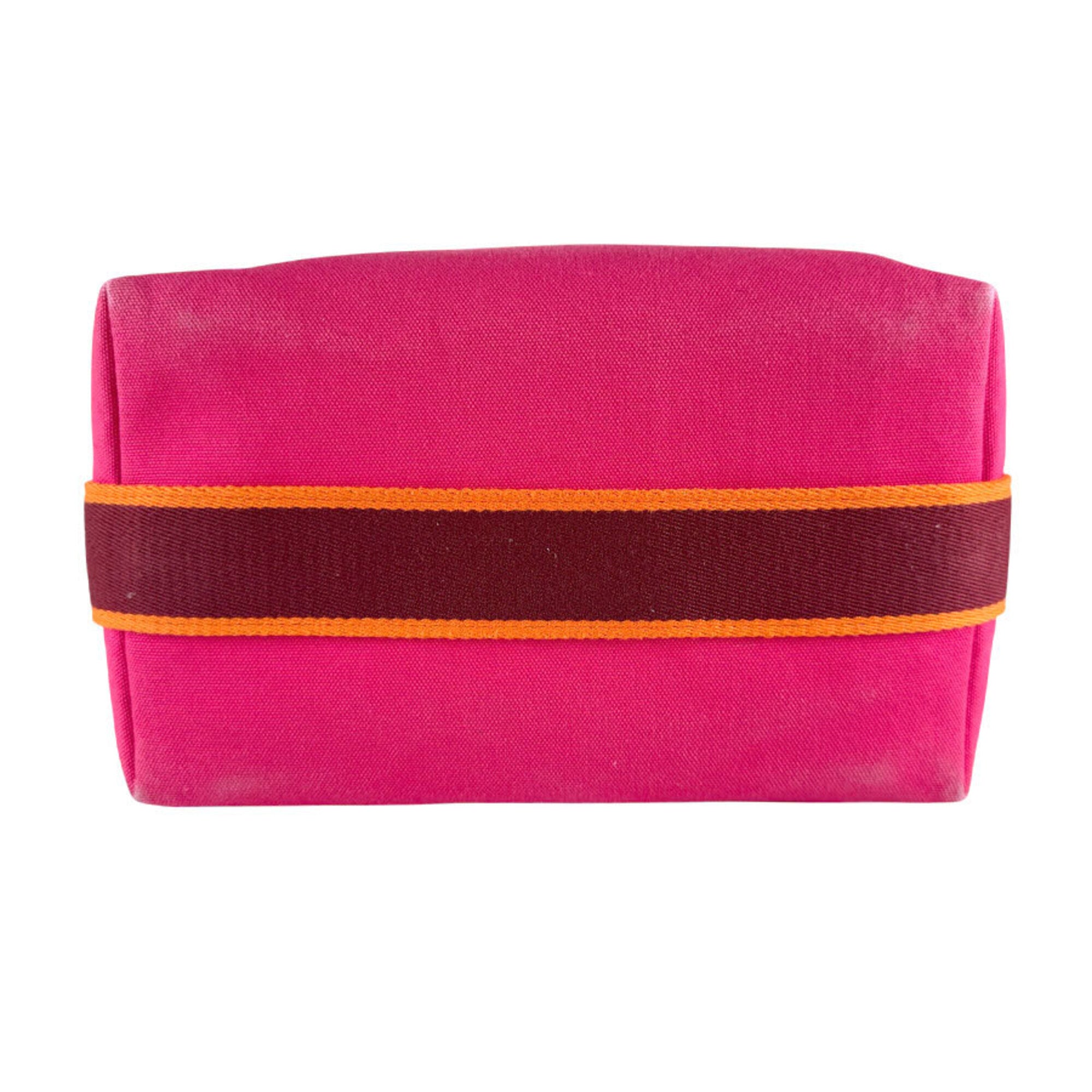 Hermes Pink Canvas Handbag Pouch (Pre-Owned)