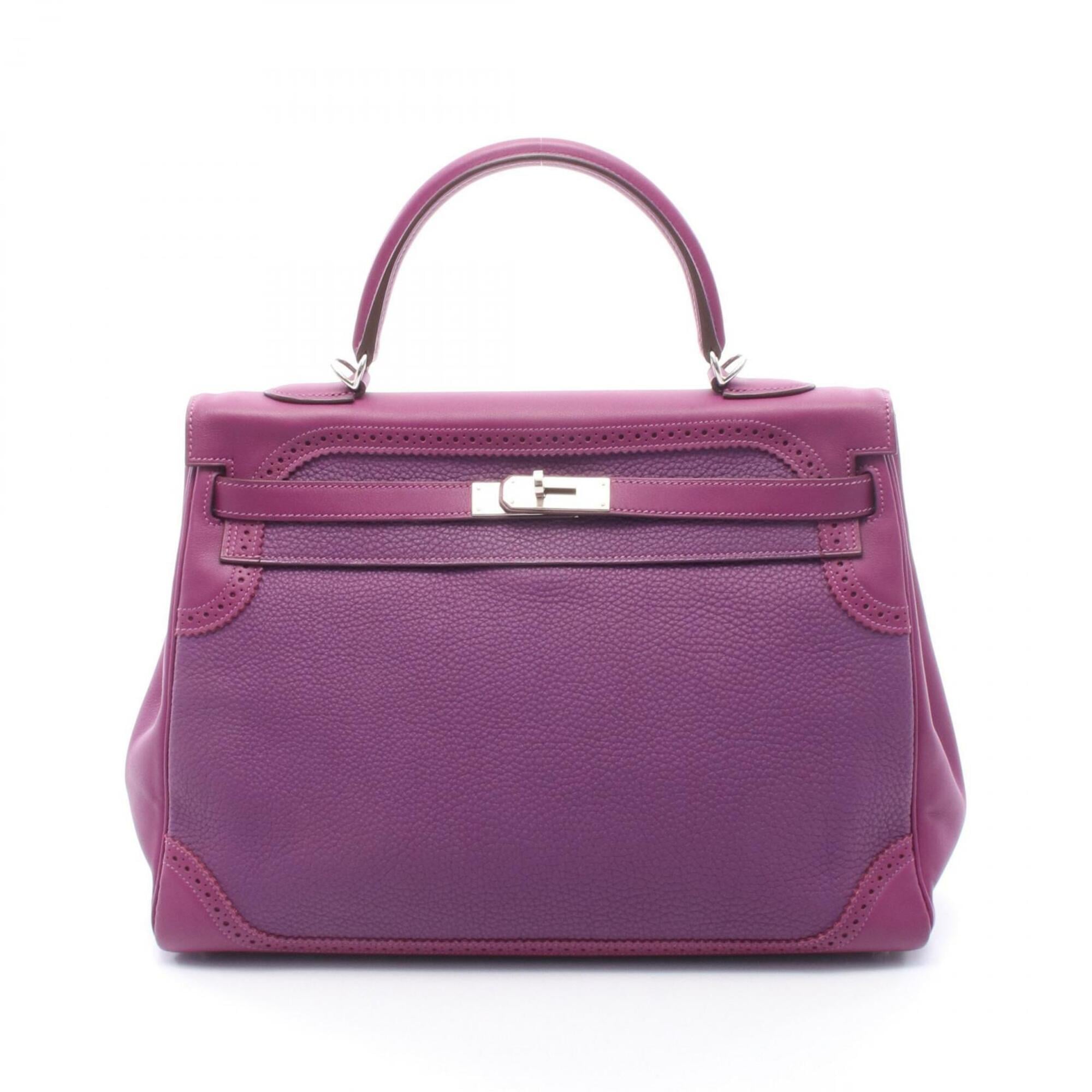 Hermes Anemone Purple Togo Leather Handbag (Pre-Owned)