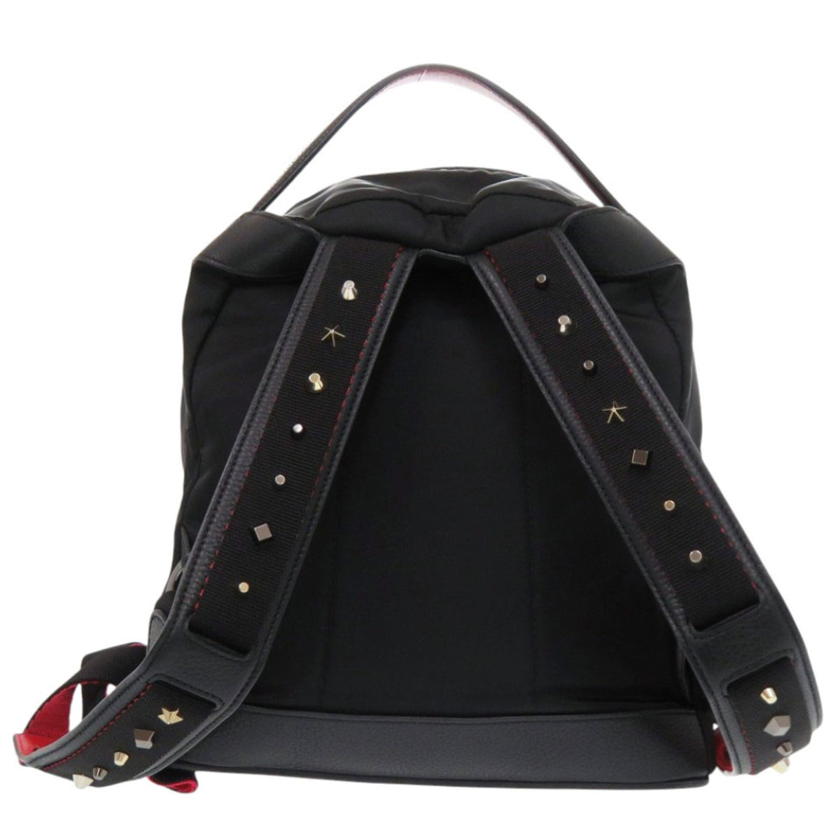 Christian Louboutin Black Nylon Leather Rubber Backpack (Pre-Owned)
