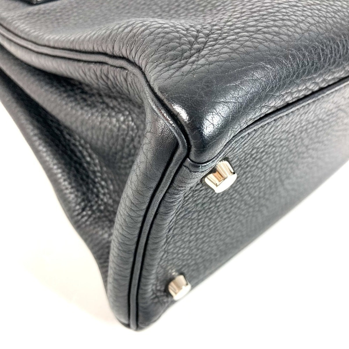 Hermes Black Taurillon Clemence Leather Handbag Shoulder Bag (Pre-Owned)