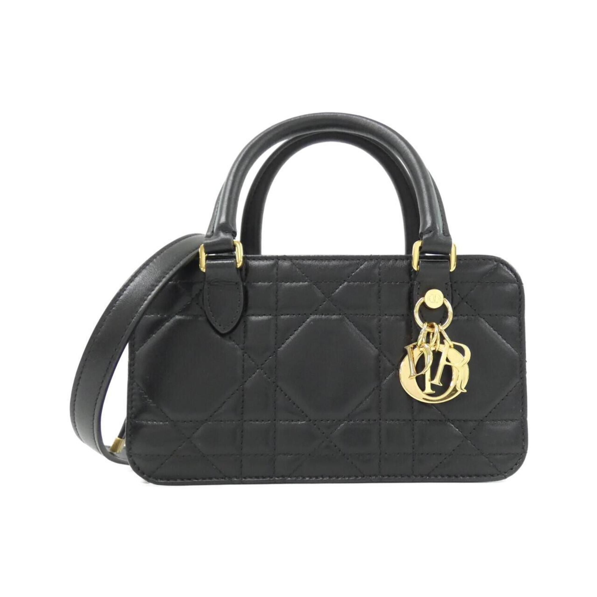 Christian Dior Black Leather Handbag (Pre-Owned)