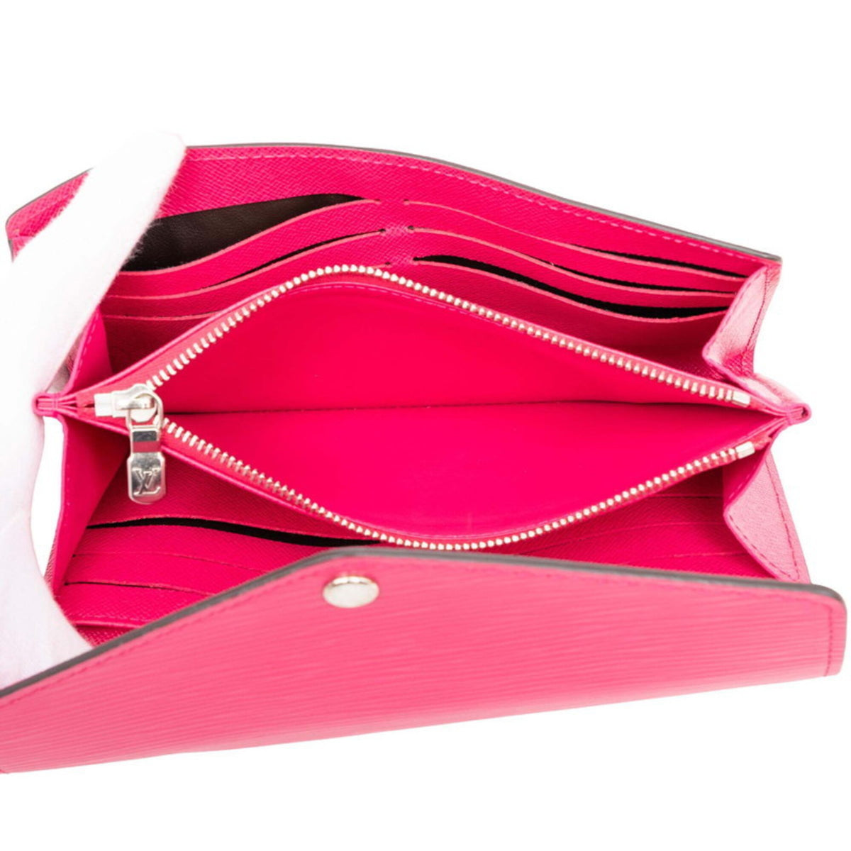 Louis Vuitton Hot Pink Leather Long Wallet (Bi-Fold) (Pre-Owned)