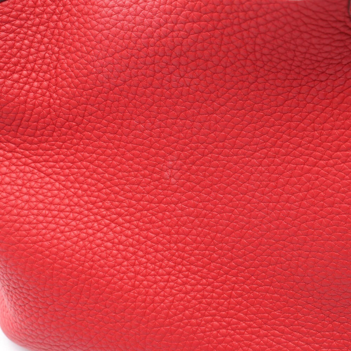 Hermes Red Color Vermilion Taurillon Clemence Leather Leather Handbag (Pre-Owned)